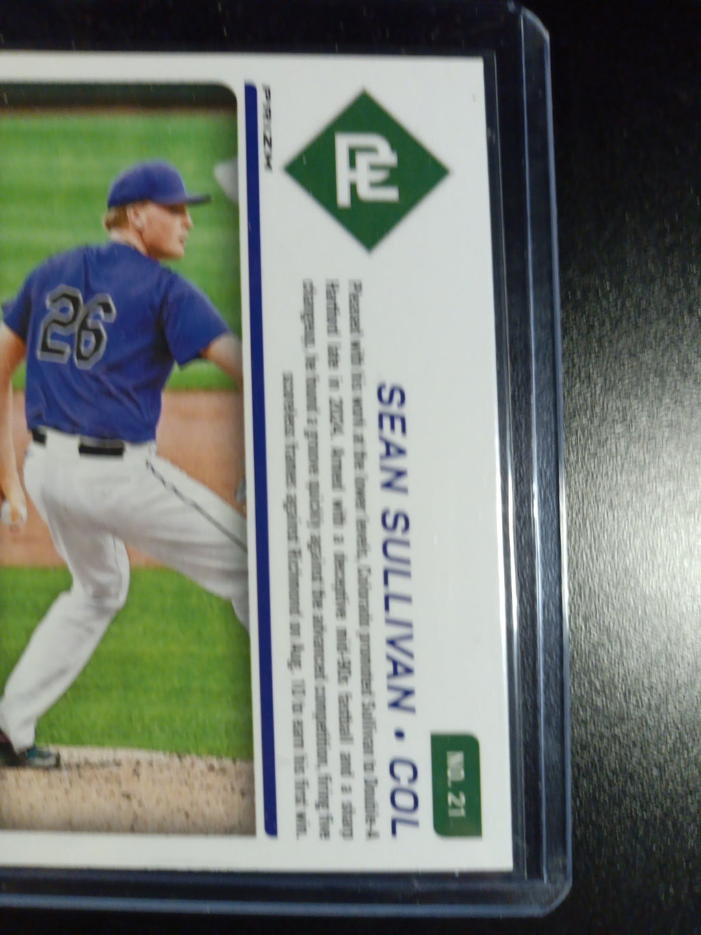 Autograph Sean Sullivan Colorado Rockies Rookie Prizm Baseball Card Panini