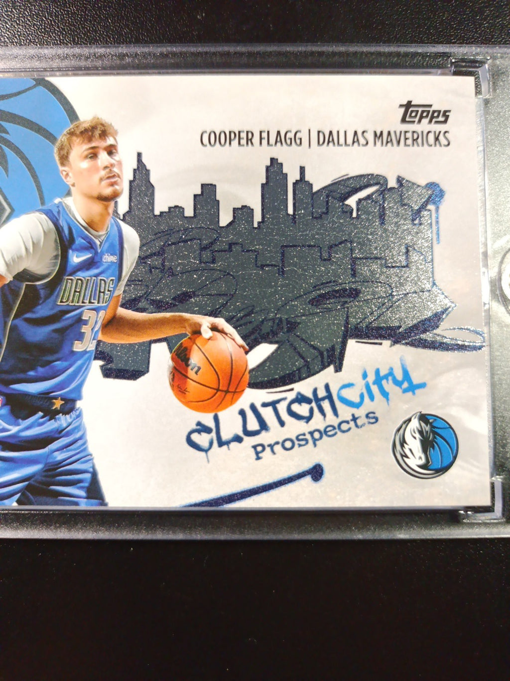 #1 Cooper Flagg Rookie Graffiti Clutch City Foil Card 2025-26 Topps Basketball