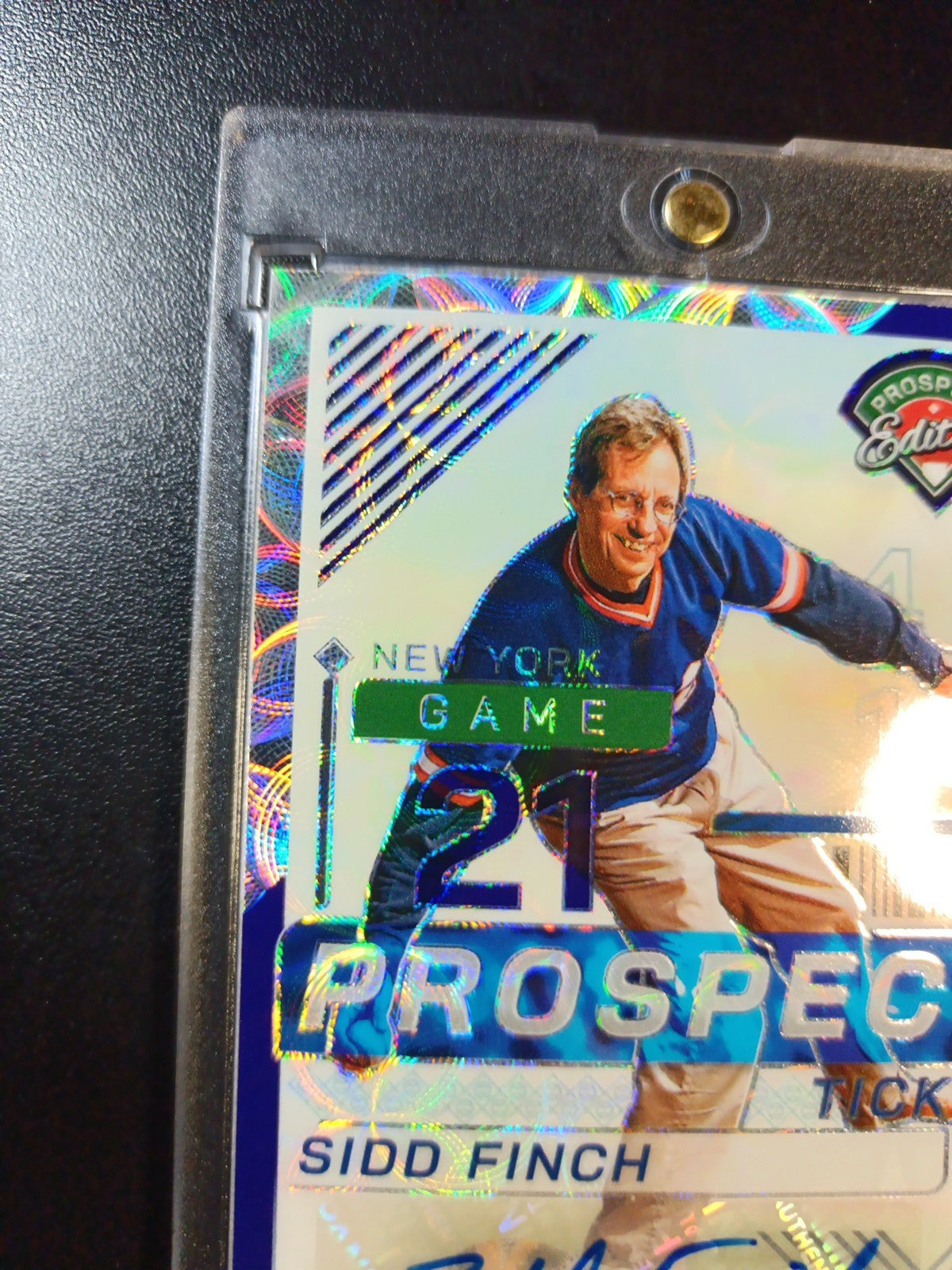 Sidd Finch # /49 Prospect Autograph Prizm Rare Sports Illustrated Baseball Card 