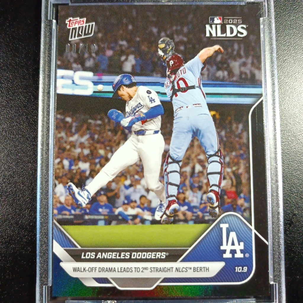 # /10 Black Foil Topps NOW 847 Dodgers MLB World Series Case Hit Baseball Card