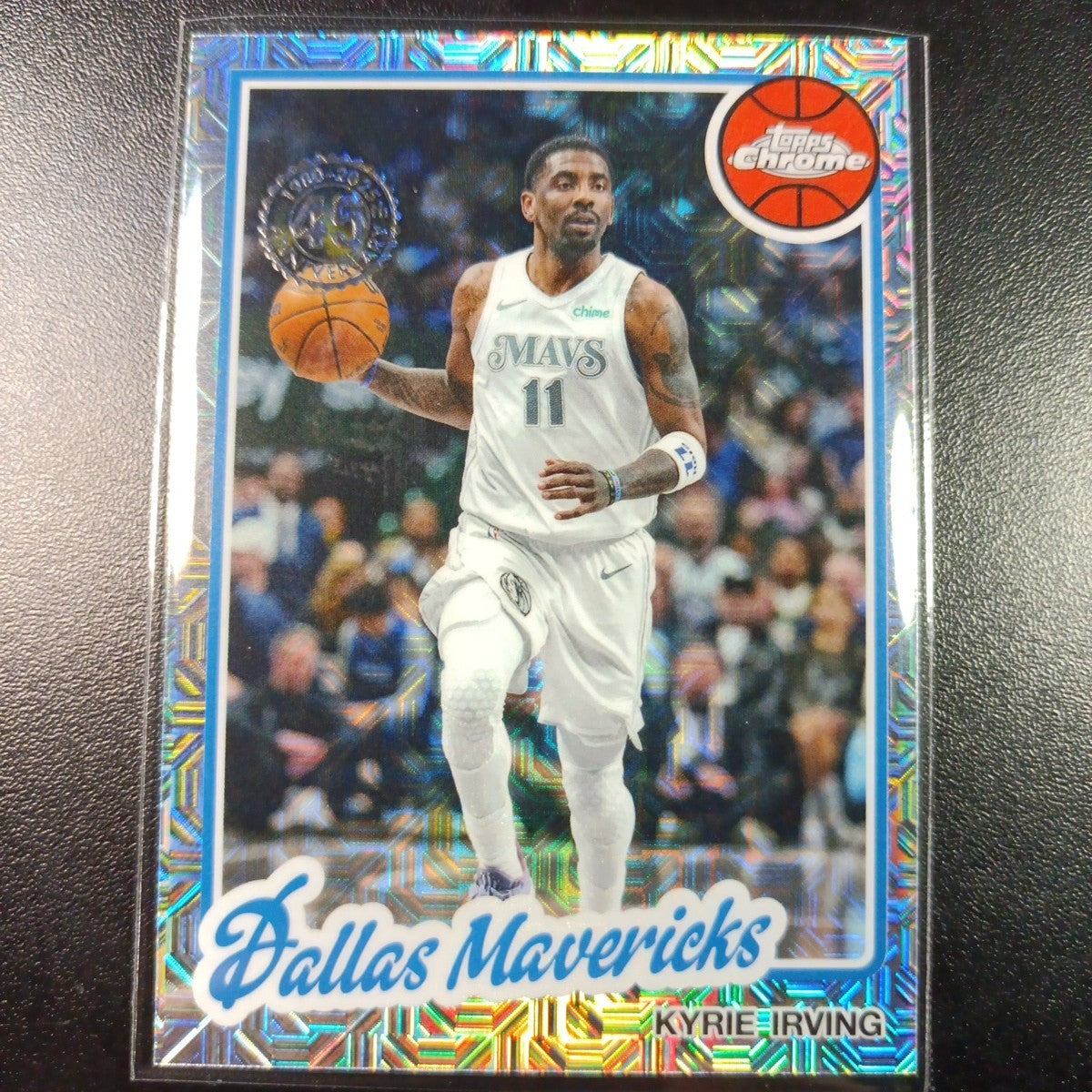 Mojo Refractor Kyrie Irving 45th Anniversary Card 25-26 Topps Basketball NBA