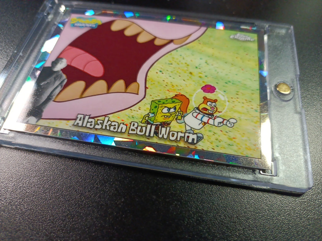 SpongeBob #1/25 Night Shift Manager Alaskan Bull Worm Cracked Ice Prizm Case Hit