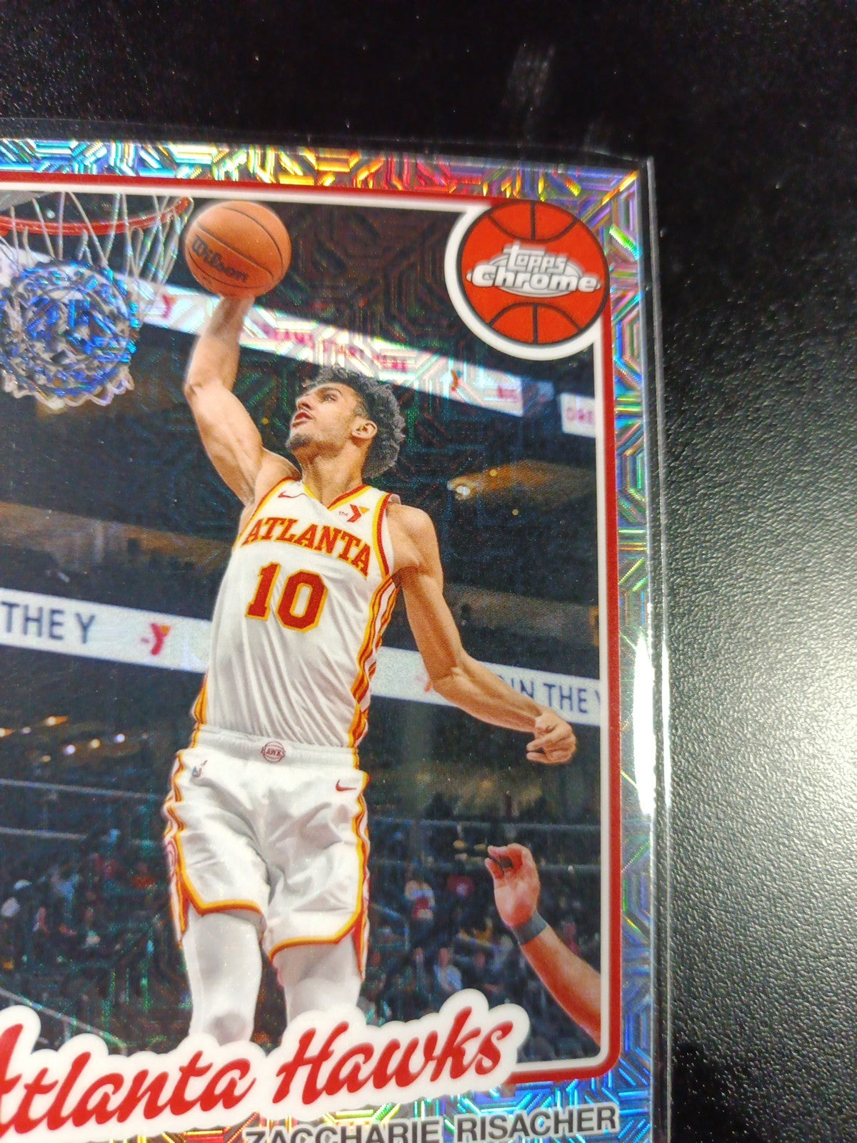 Mojo Refractor Zaccharie Risracher 45th Anniversary Card 25-26 Topps Basketball