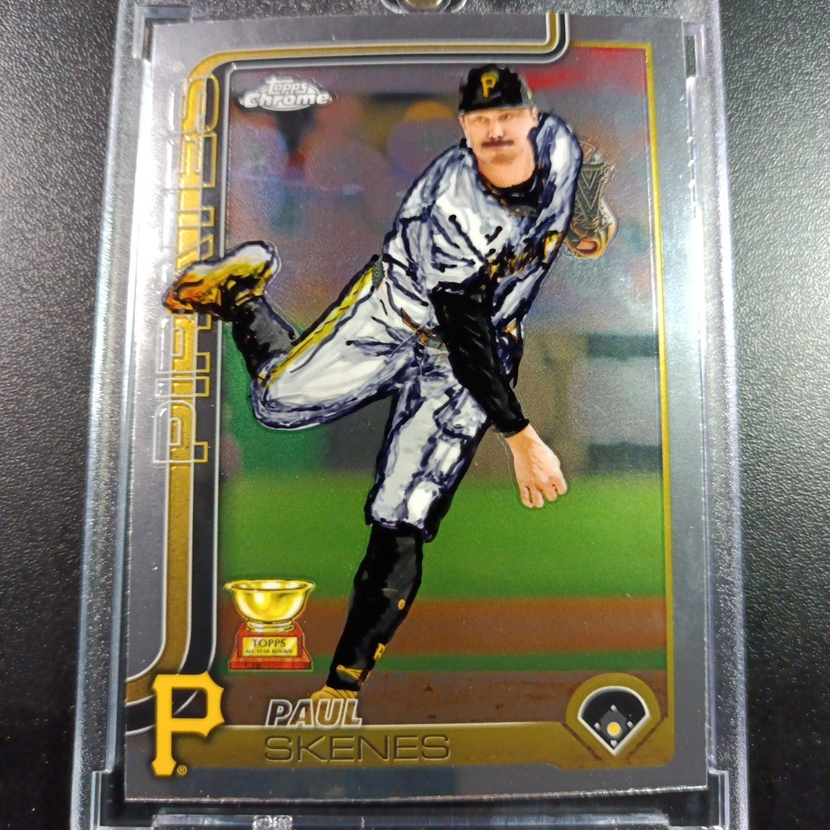 Paul Skenes Artist Sketch Baseball Card Topps All Star Rookie 2025 Gift Idea
