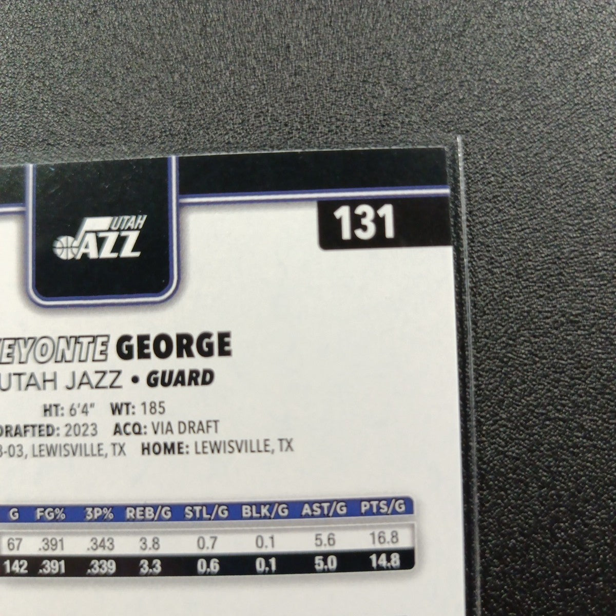 # /2025 Gold Topps Basketball 2025-26 Card Keyonte George 1849/2025 Case Hit