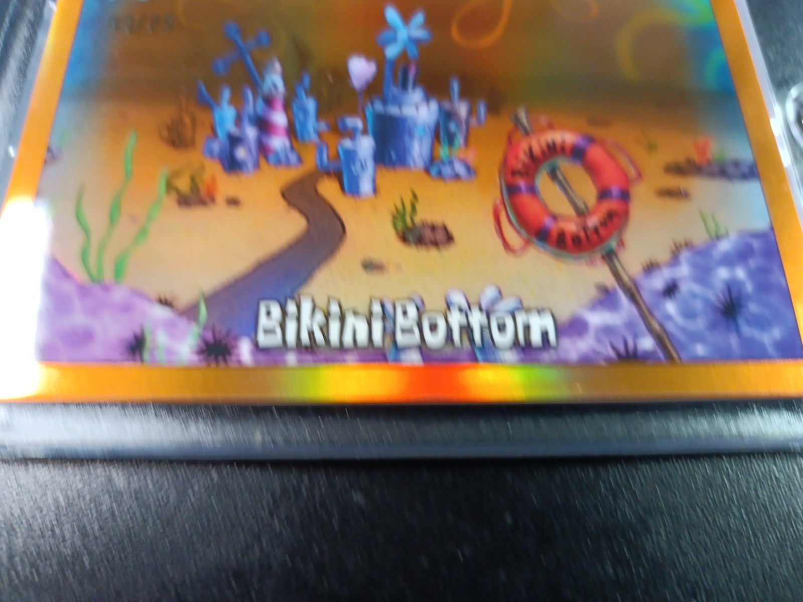 SpongeBob #3/25 Bikini Bottom Orange Refractor Card Topps Case Hit Low Number 