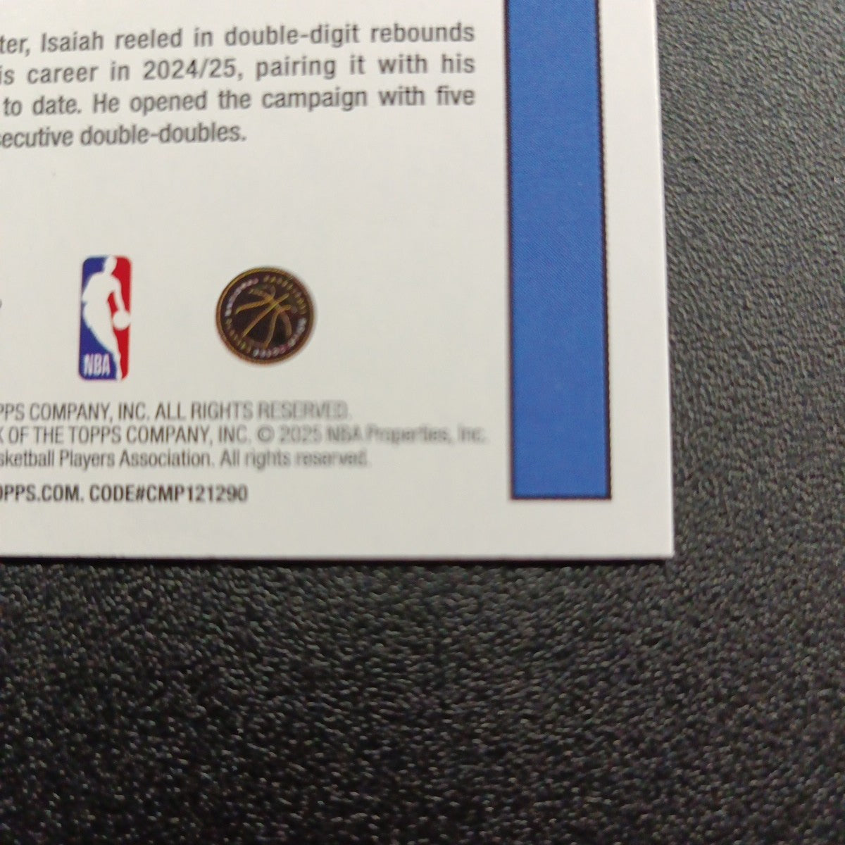 2025-26 Topps Basketball Card Isaiah Hartenstein Silver Foil 45th Anniversary