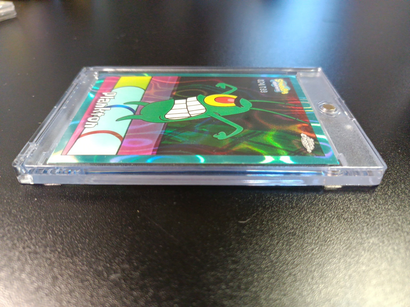 SpongeBob #/199 Plankton Aqua Green Wave Prizm Refractor Topps Chrome 2025