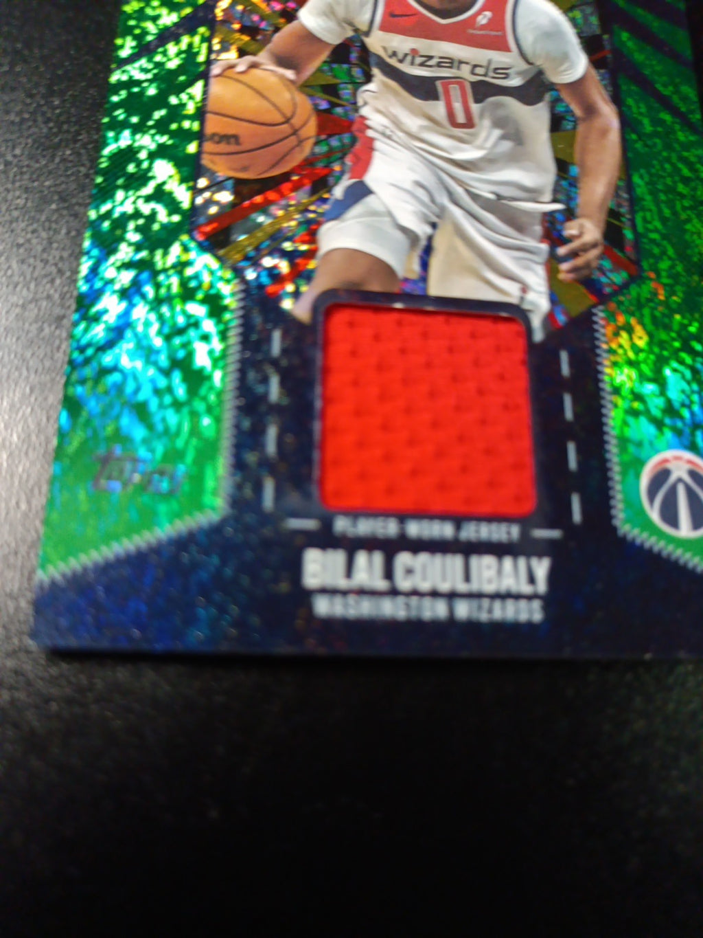 /99 Topps Basketball 2025-26 Card Bilal Coulibaly Jersey Patch Relic Green Prizm