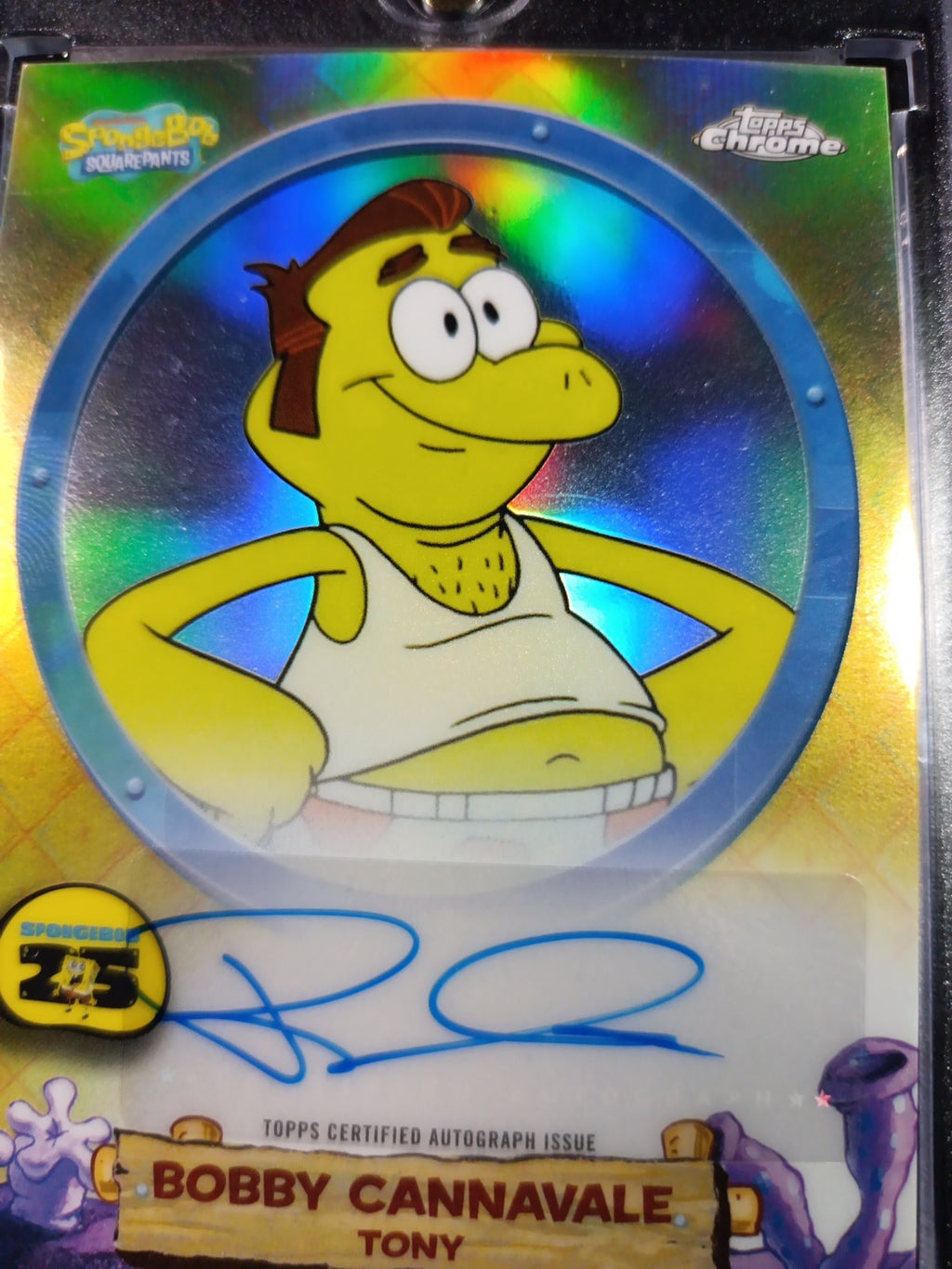 SpongeBob Refractor Autograph Tony Bobby Cannavale Card Topps Case Hit