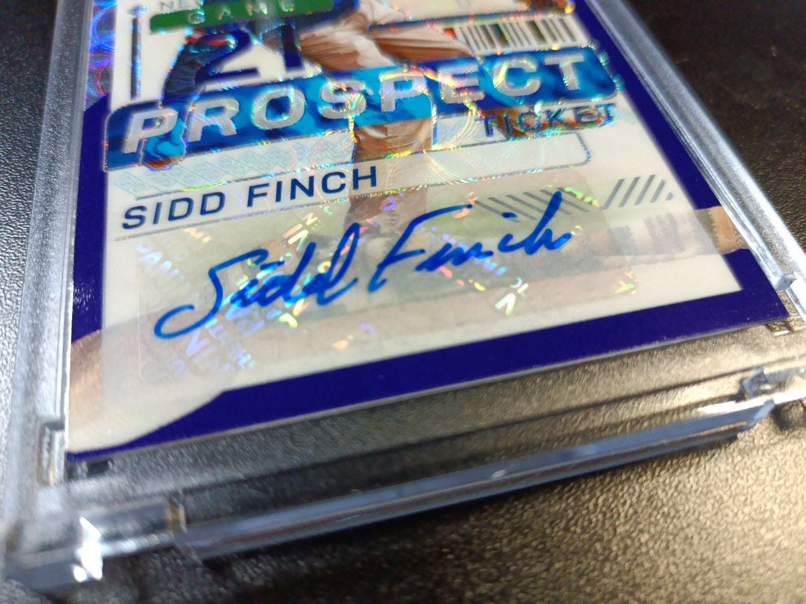 Sidd Finch # /49 Prospect Autograph Prizm Rare Sports Illustrated Baseball Card 