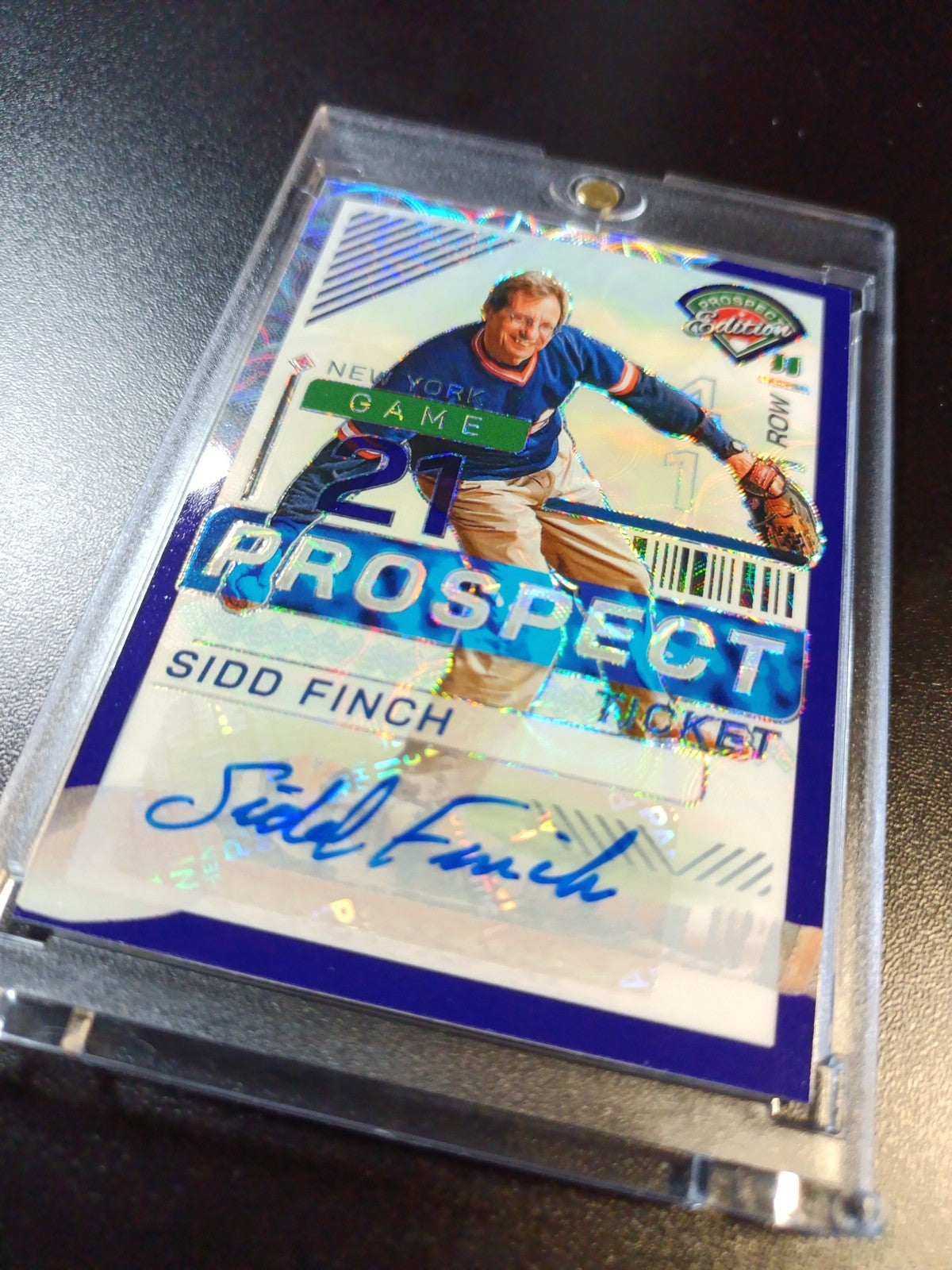 Sidd Finch # /49 Prospect Autograph Prizm Rare Sports Illustrated Baseball Card 