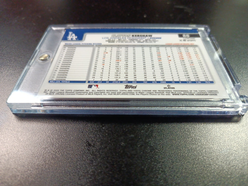 Clayton Kershaw #2/25 Orange Lava Prizm Refractor Topps Chrome Baseball Card 