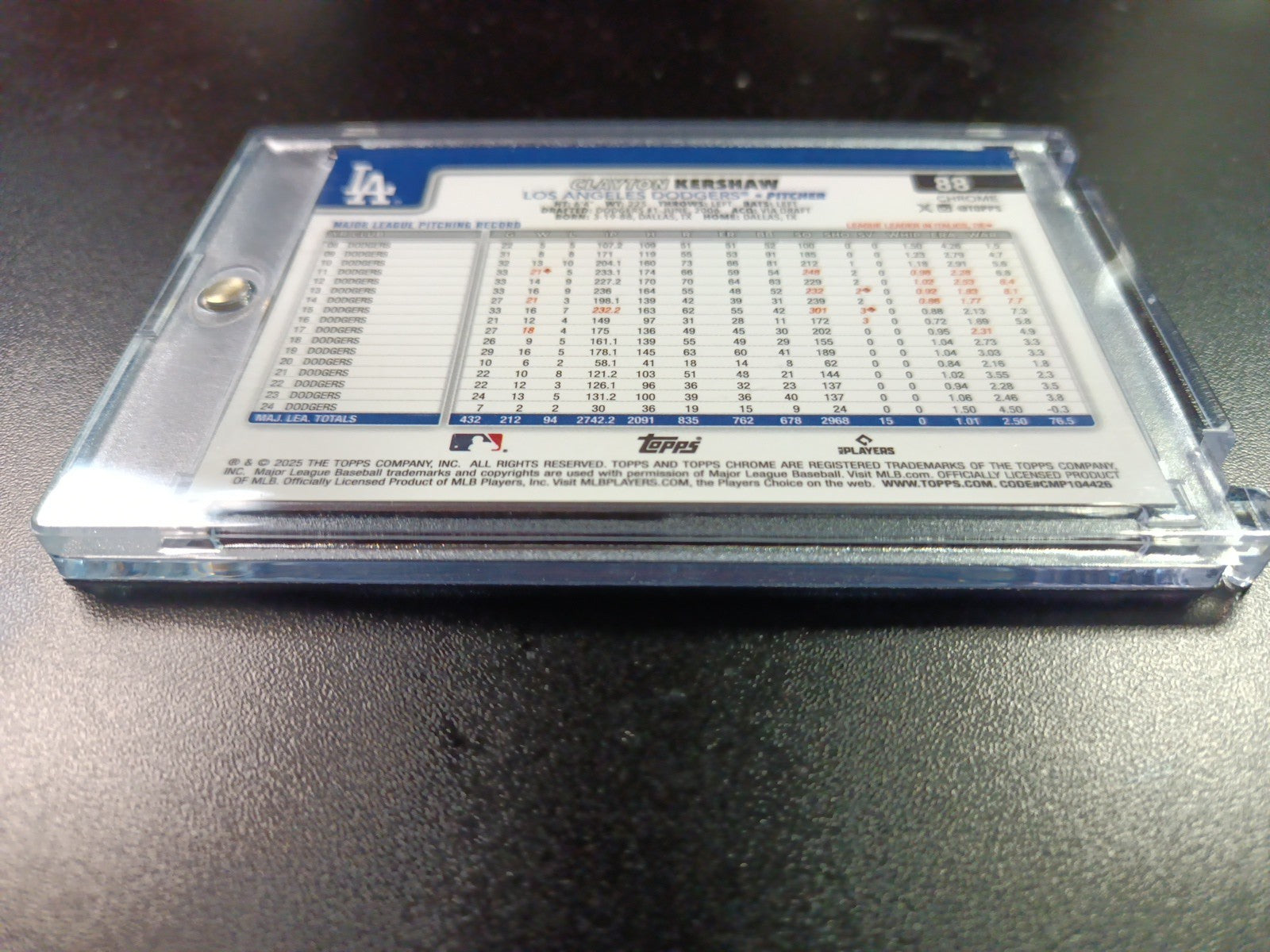 Clayton Kershaw #2/25 Orange Lava Prizm Refractor Topps Chrome Baseball Card 