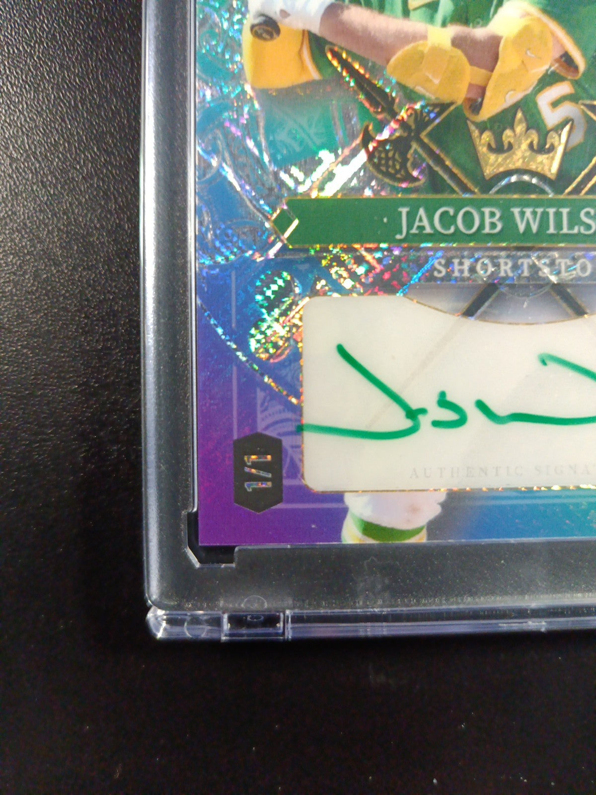 RARE # 1/1 Autograph Jacob Wilson Rainbow Prizm Rookie Baseball Wild Card /1