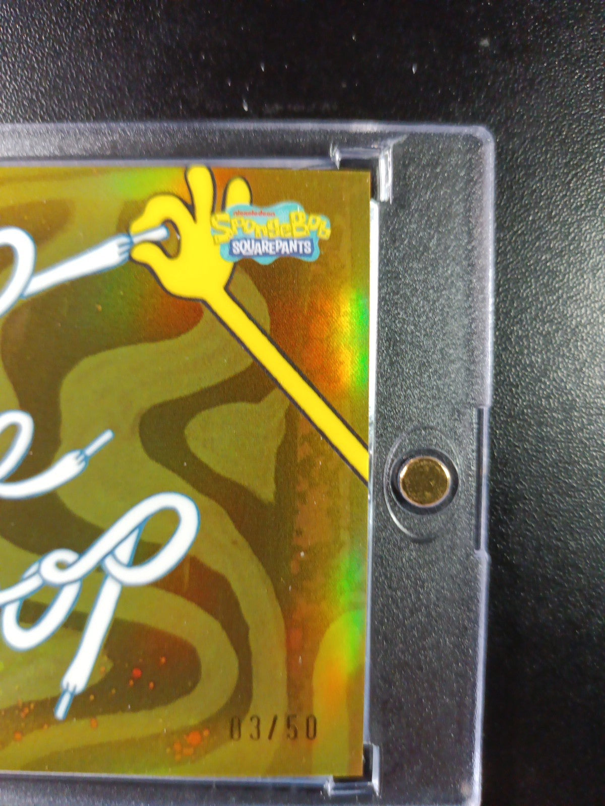 SpongeBob 3/50 Gold Refractor Loop De Loop Song Card Topps Chrome /50