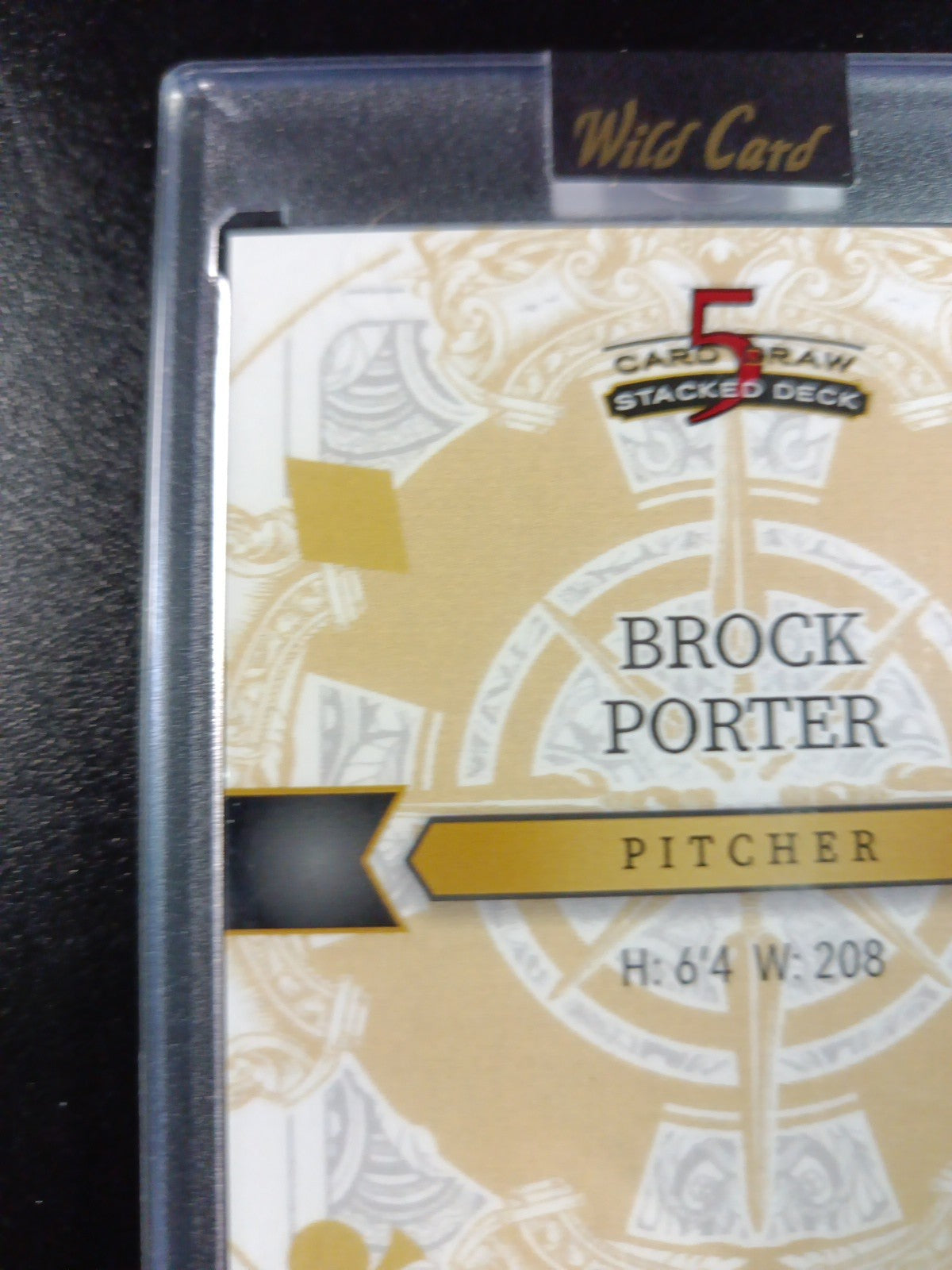 # 1/5 Autograph Brock Porter Gold Prizm Refractor Rookie Baseball Wild Card  MLB