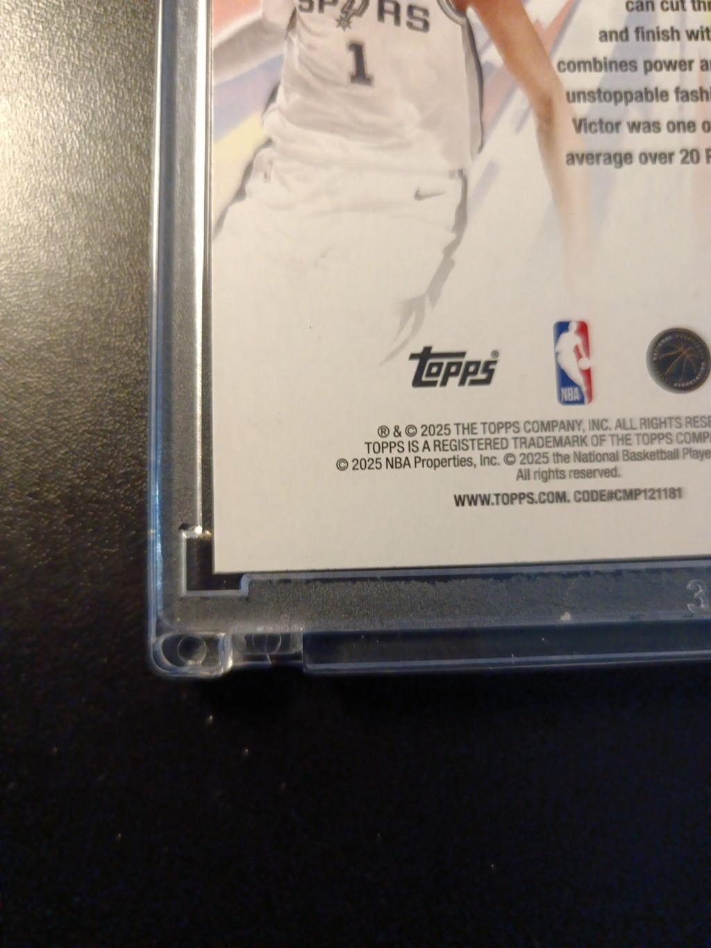 2025-26 Topps Basketball Victor Wembanyama Power Players Silver Foil Case Hit