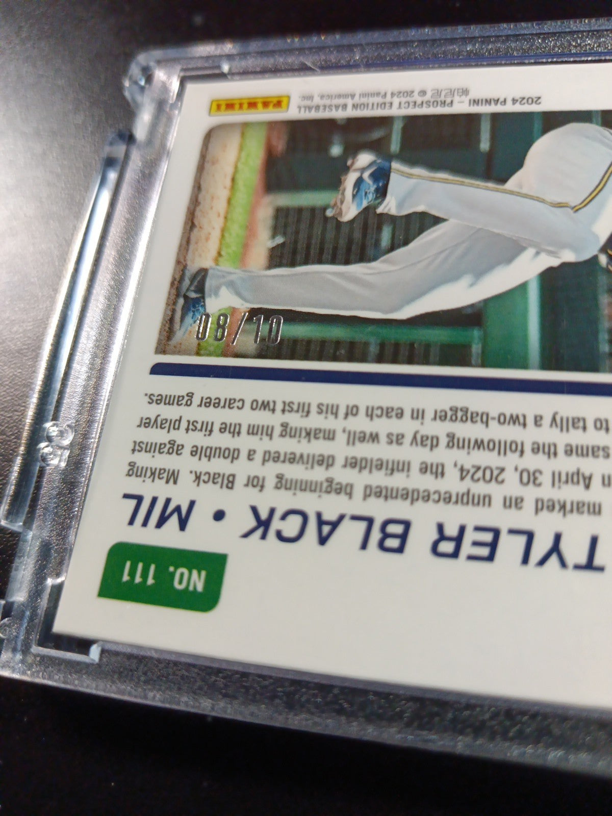 Tyler Black # /10 Panini Prospects Gold Prizm Refractor Baseball Card MLB