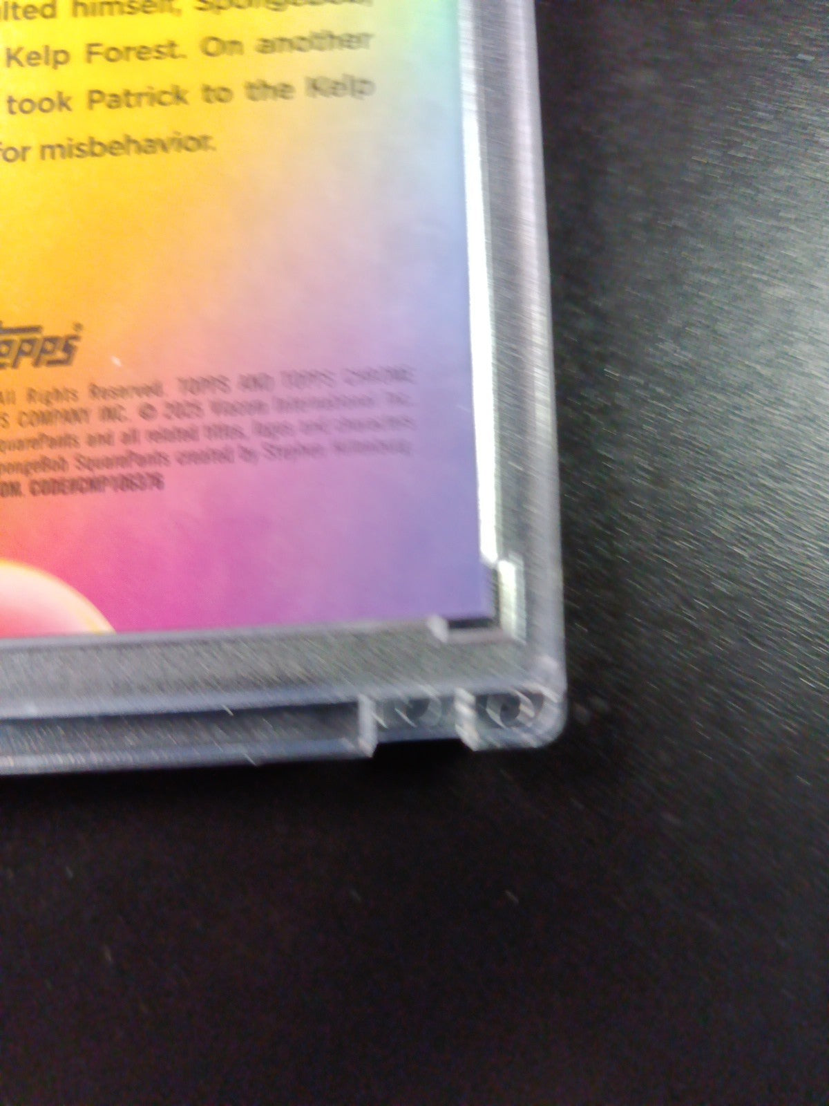 SpongeBob 44/150 Kelp Forest Bikini Bottom Blue Refractor Card Topps Chrome /150