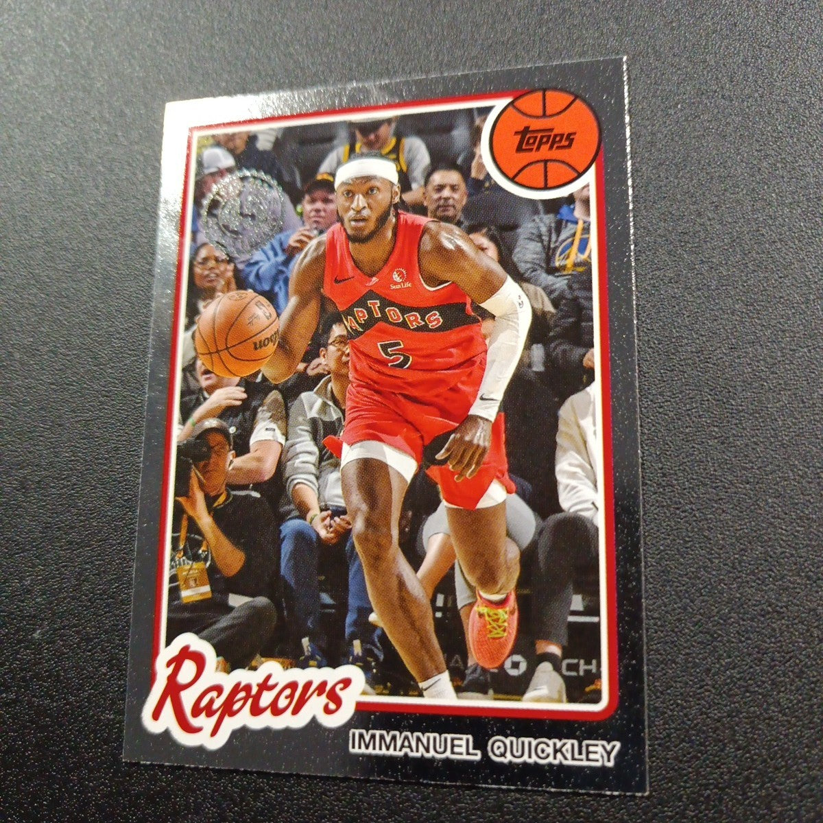 2025-26 Topps Basketball Card Immanuel Quickley Silver Foil 45th Anniversary