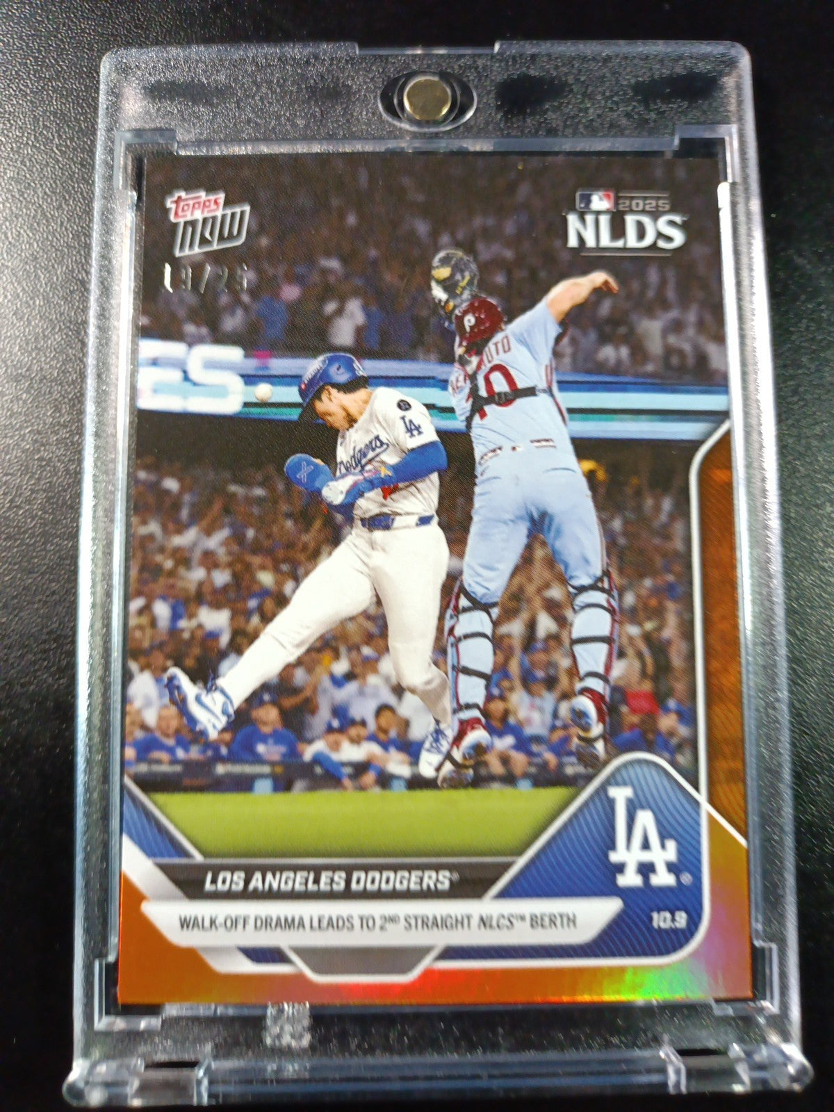 # /25 Orange Foil Topps NOW 847 Dodgers To World Series Case Hit Card Ohtani