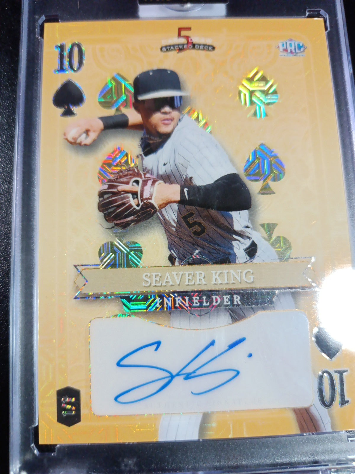 # 1/1 Autograph Seaver Kings Gold Mojo Prizm Refractor Rookie Baseball Wild Card