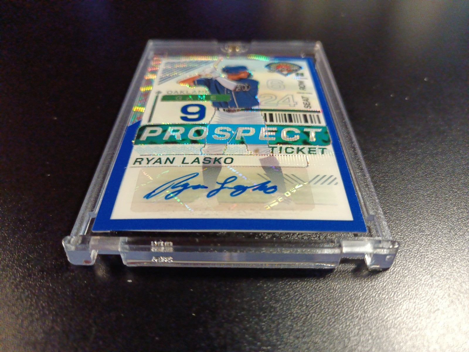 /75 Autograph Ryan Lasko Athletics Rookie Wave Prizm Baseball Card 