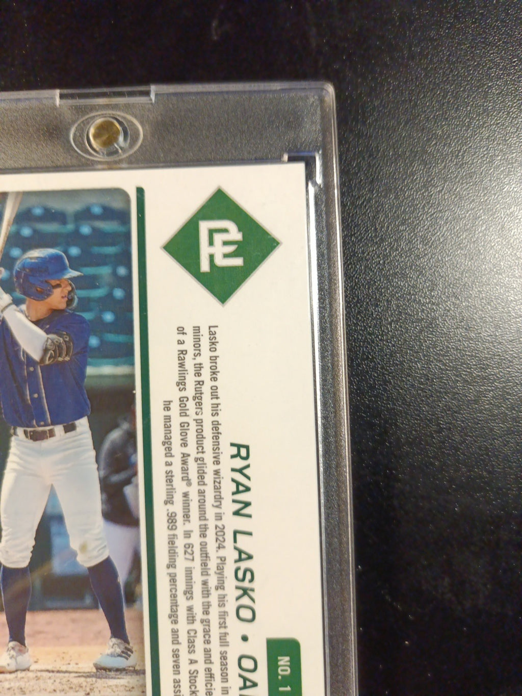 Autograph Ryan Lasko Athletics Rookie Baseball Card Panini Prospects 2024