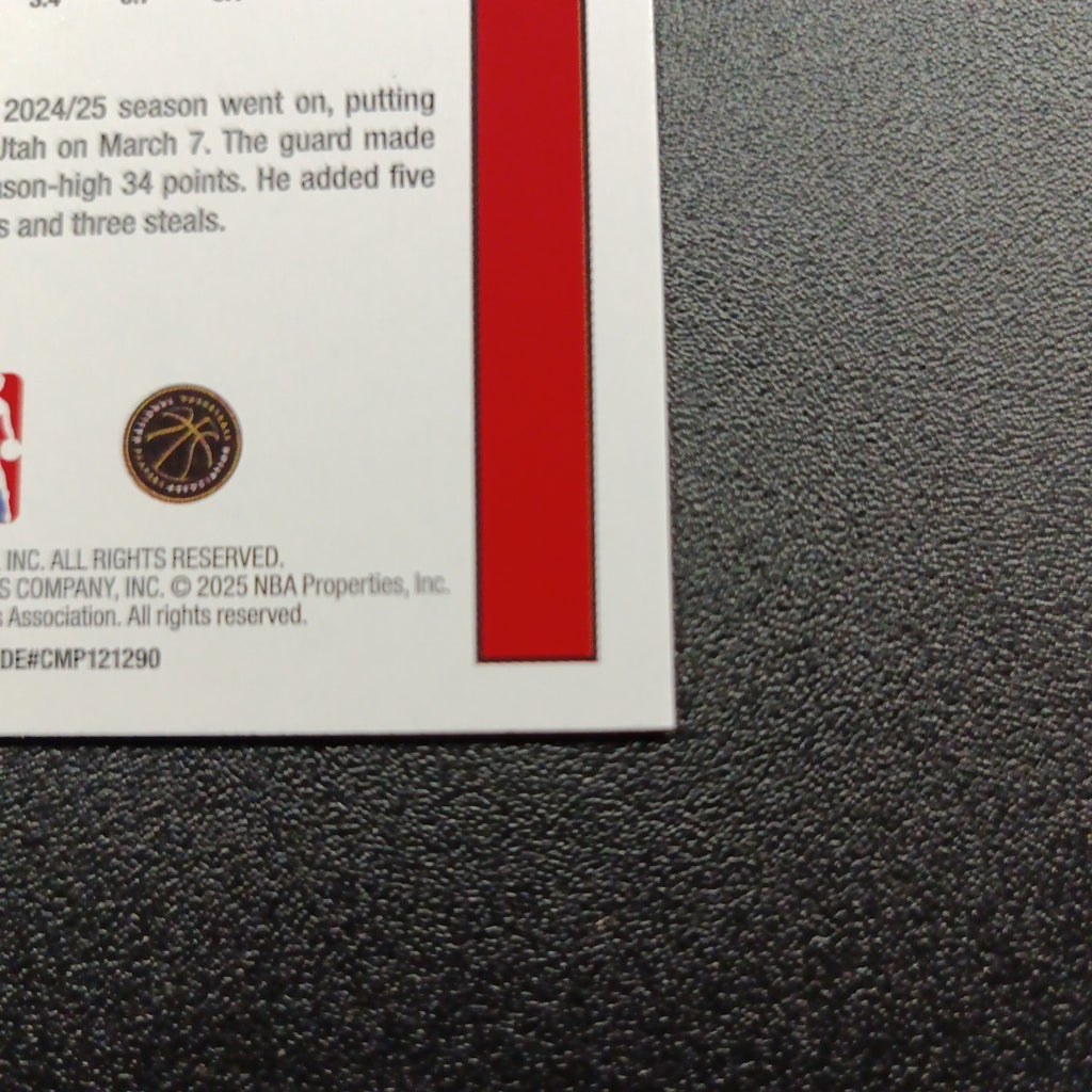 2025-26 Topps Basketball Card Immanuel Quickley Silver Foil 45th Anniversary