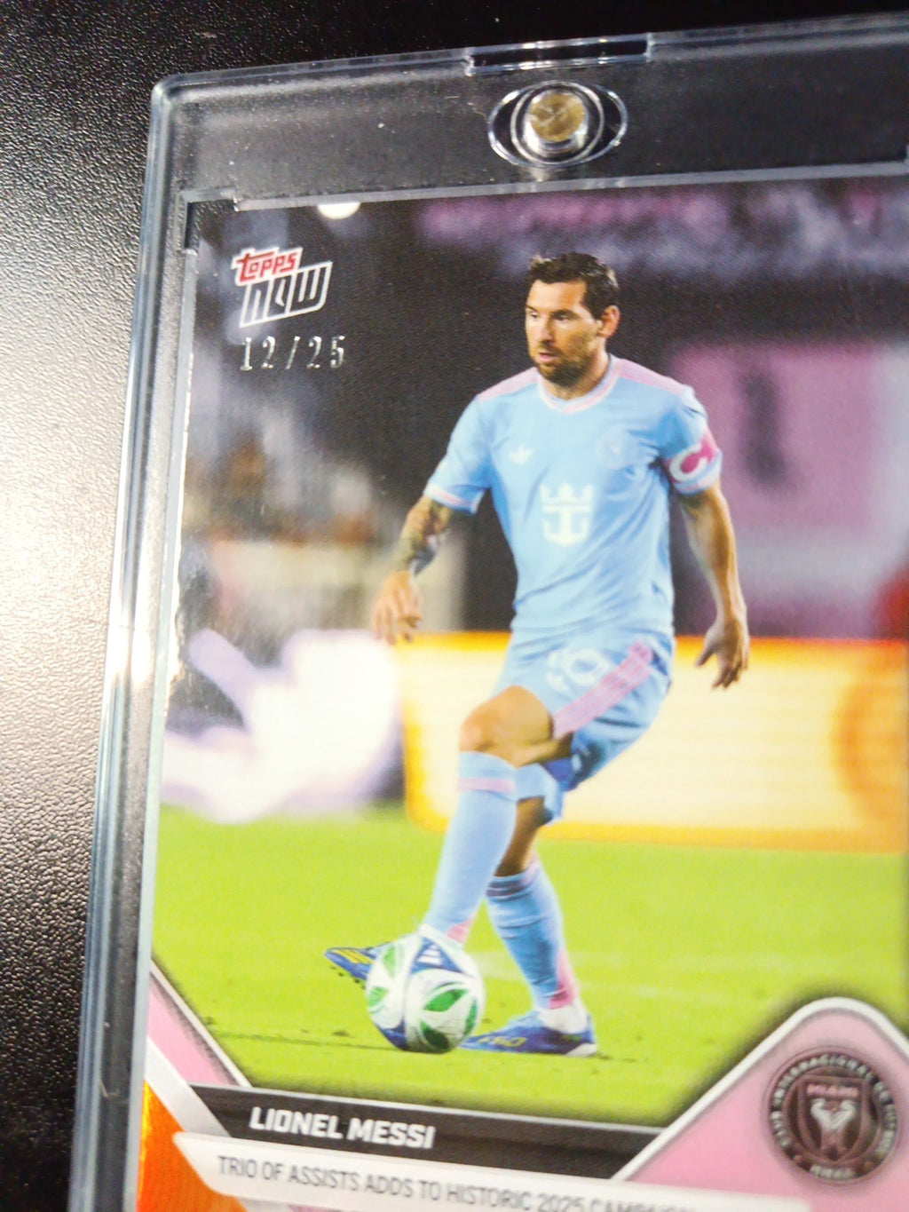 # /25 Lionel Messi Orange Foil Topps Now  Variant & Base Card 107 Soccer 2025