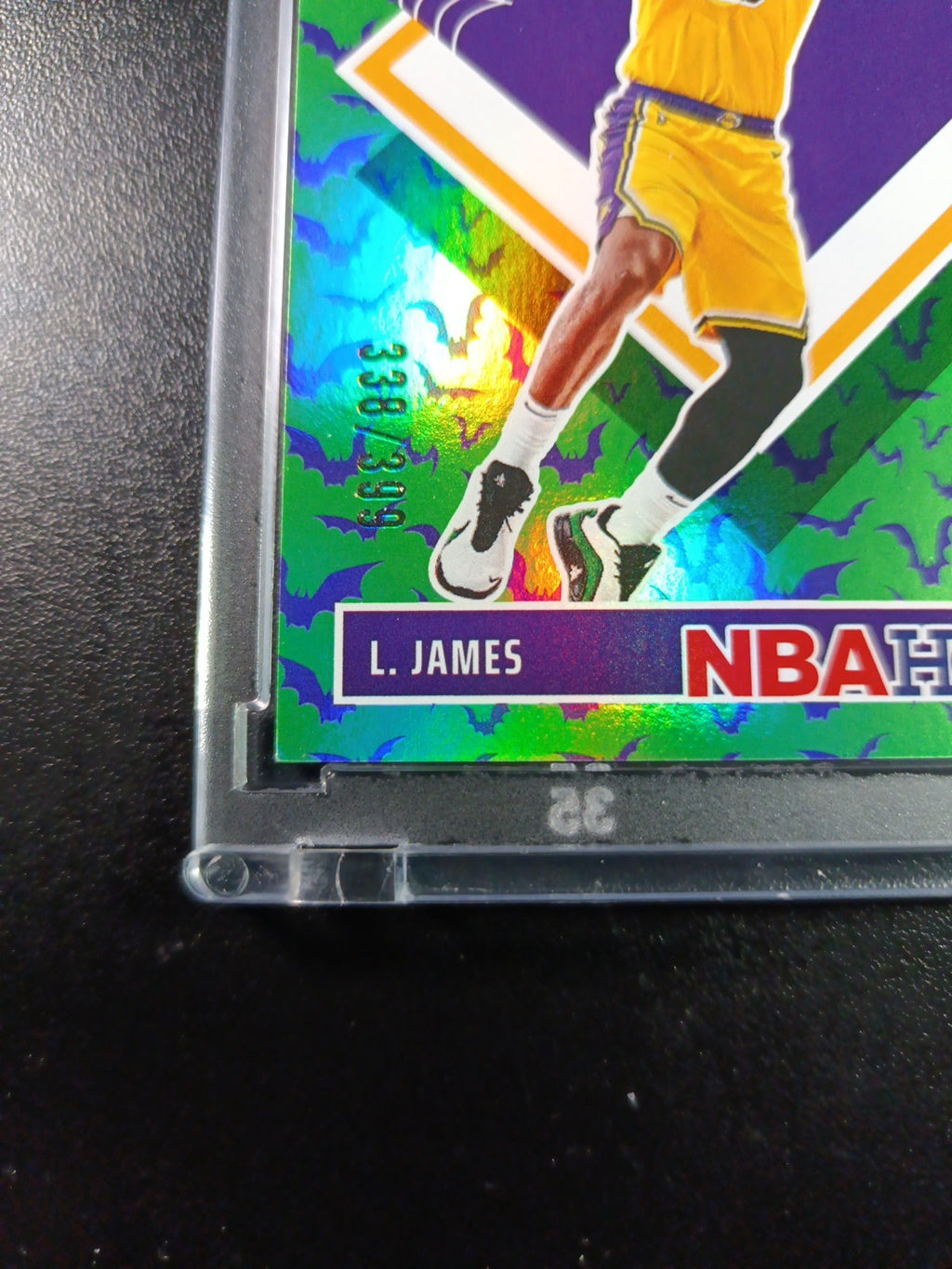 /399 LeBron James Green Bat Holo Haunted Hoops 2024-25 Basketball Card Lakers