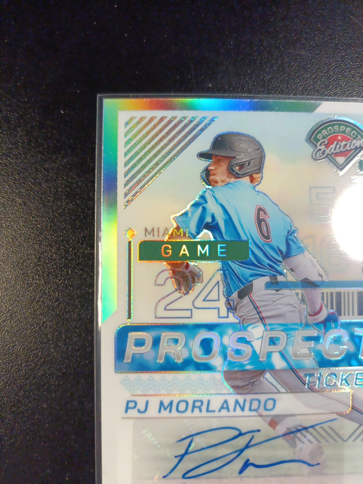 Autograph PJ Morlando Miami Marlins Rookie Baseball Card Panini Prospects 2024