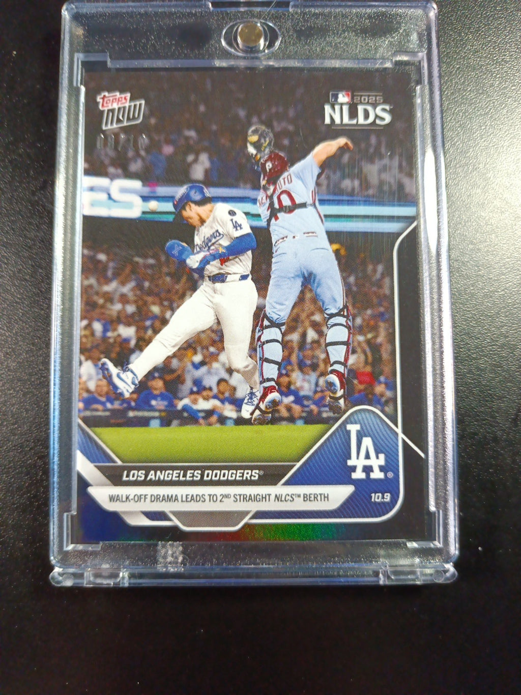 # /10 Black Foil Topps NOW 847 Dodgers MLB World Series Case Hit Baseball Card