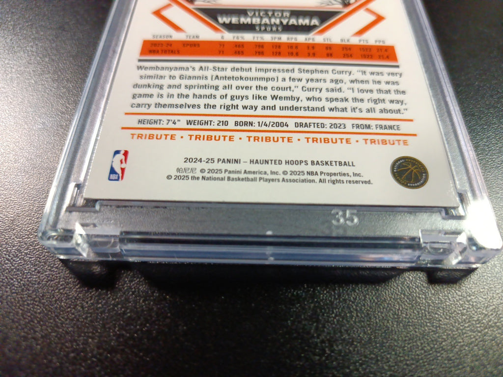 Spider Web Holo Wembanyama NBA Haunted Hoops 2024-25 Basketball Card Spurs Prizm