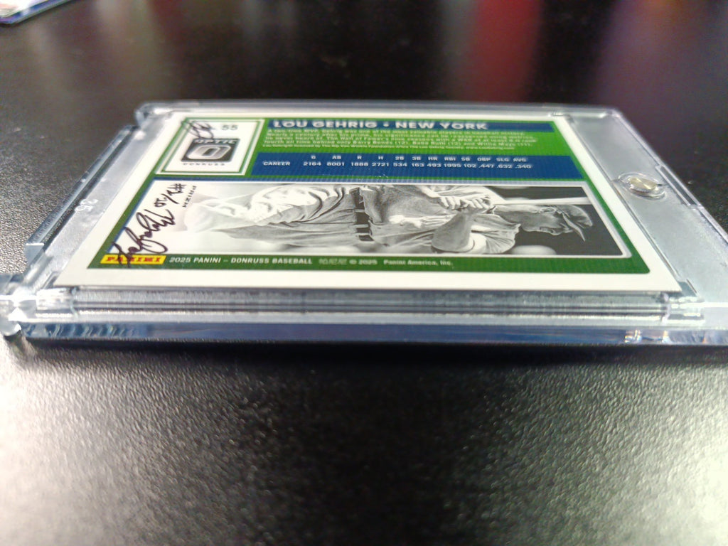 Lou Gehrig Prizm Artist Sketch Baseball Card Panini Donruss Optic