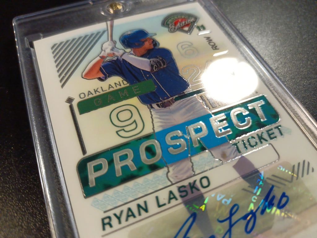 Autograph Ryan Lasko Athletics Rookie Baseball Card Panini Prospects 2024