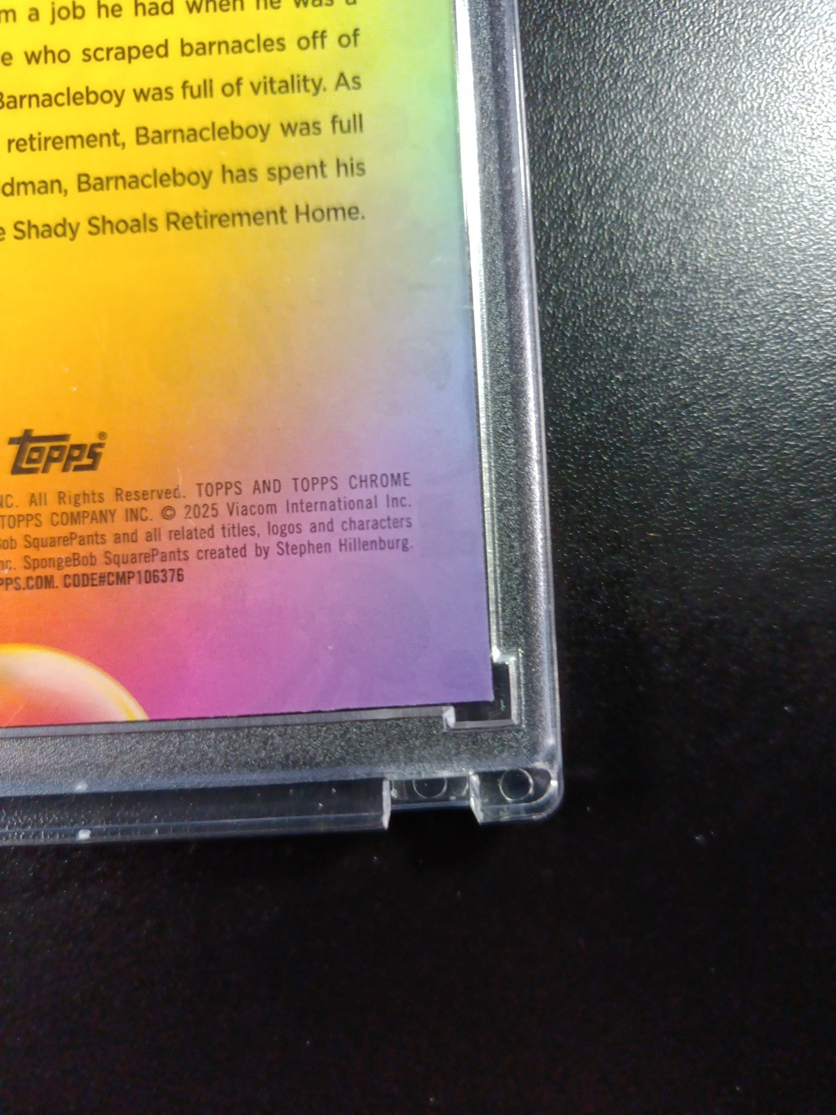 SpongeBob 130/150 Barnacleboy Mermaid Man Blue Refractor Card Topps Chrome /150