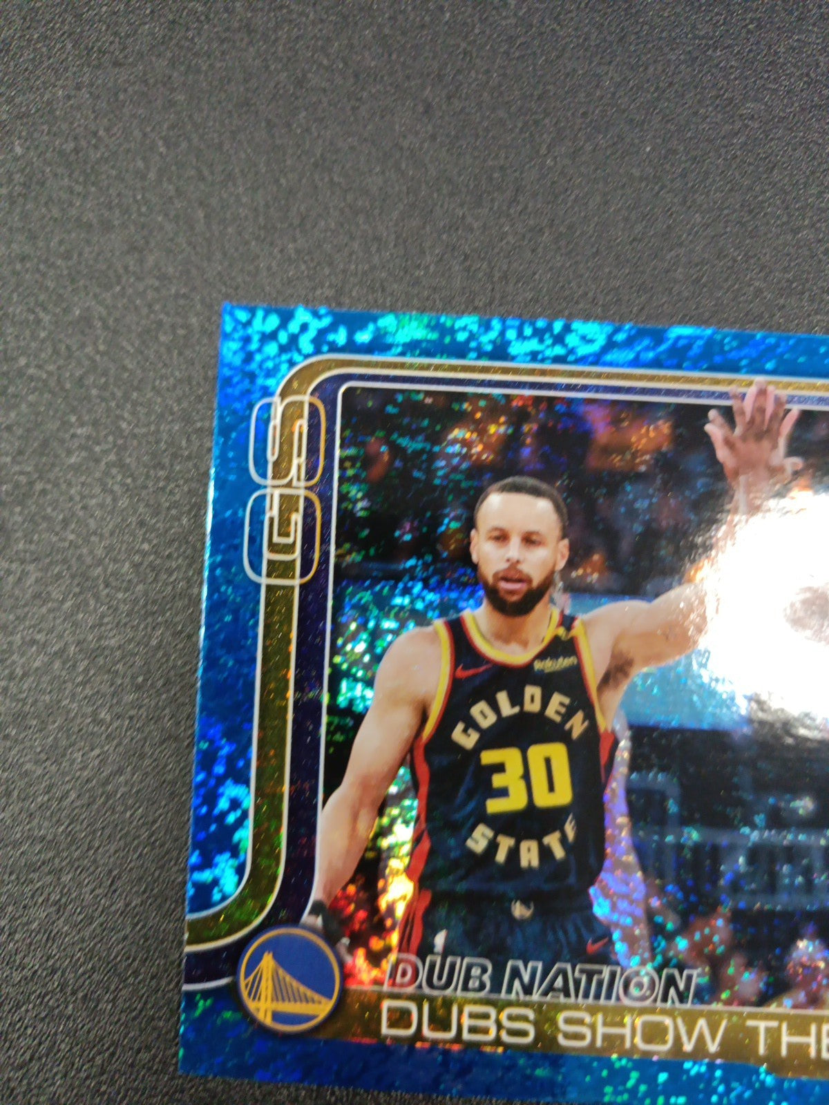 # /150 Topps Basketball 2025-26 Stephen Curry Dub Nation Blue Speck Prizm Dubs