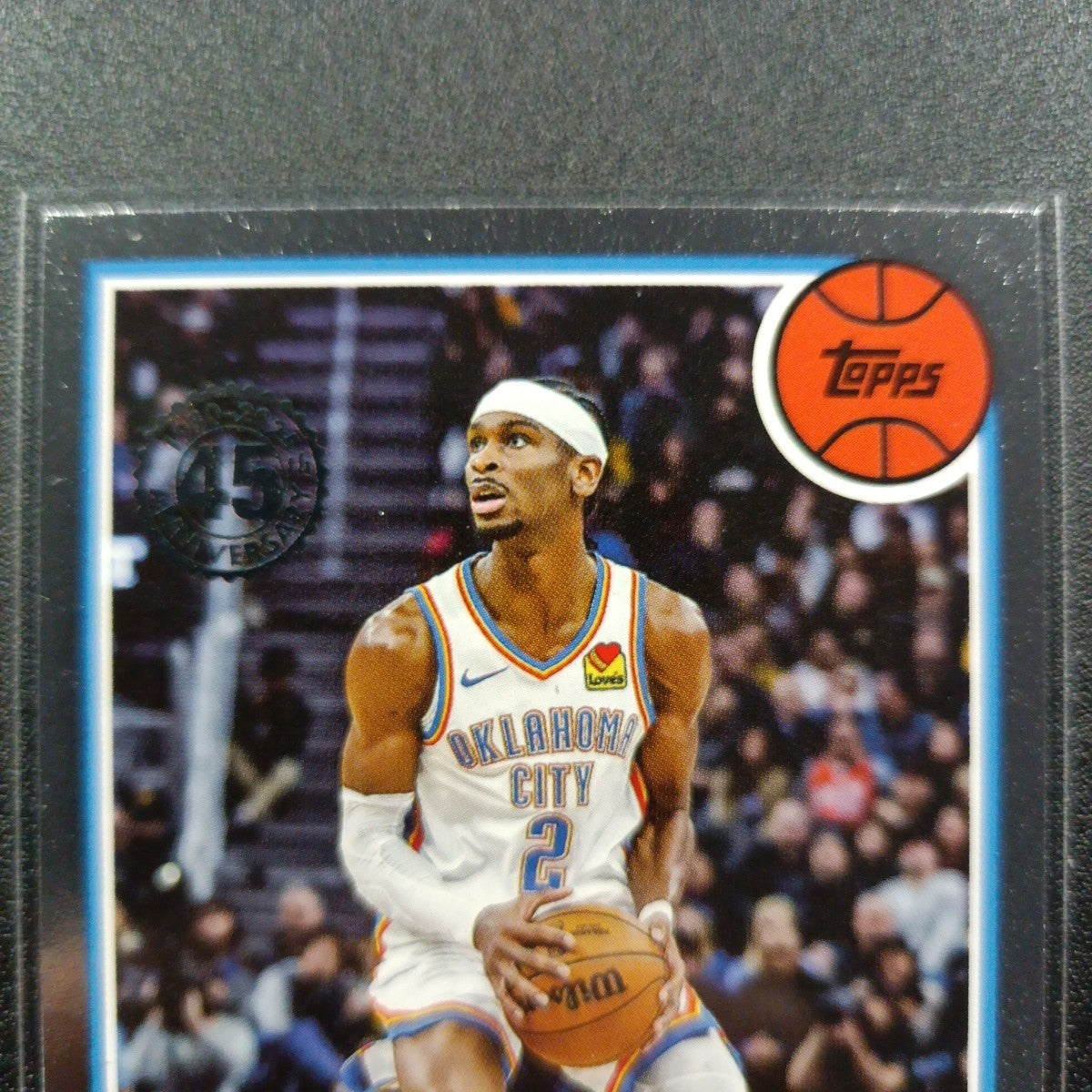 2025-26 Topps Basketball Card Shai Gilgeous Silver Foil 45th Anniversary