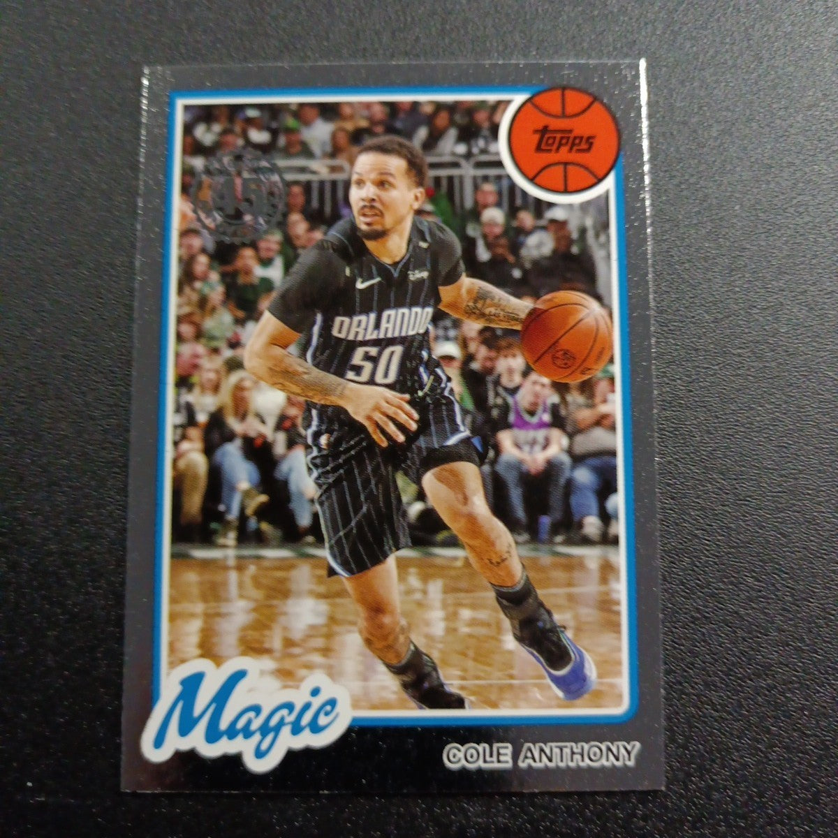 2025-26 Topps Basketball Card Cole Anthony Silver Foil 45th Anniversary