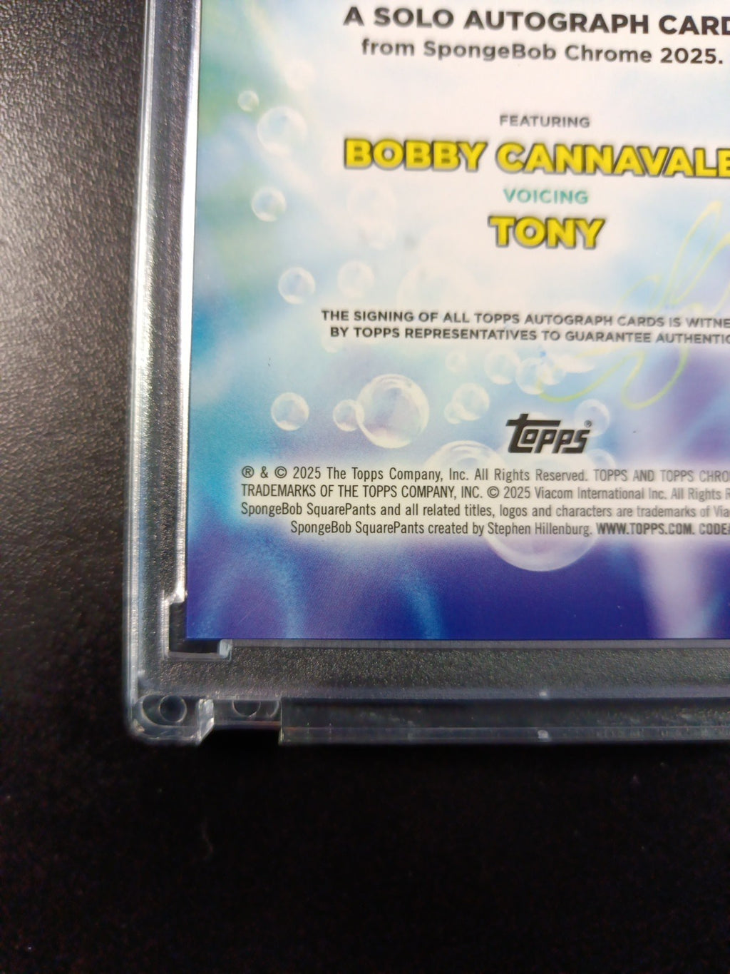 SpongeBob Refractor Autograph Tony Bobby Cannavale Card Topps Case Hit