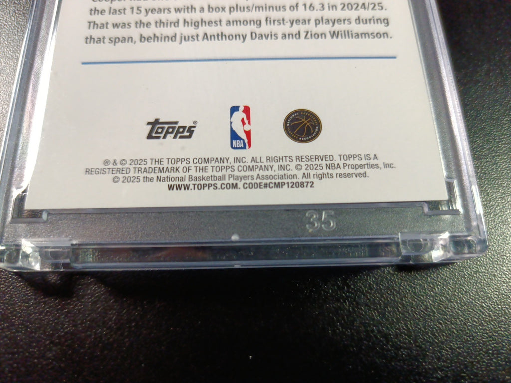 Cooper Flagg Rookie Season Tip Off Foil Card 2025-26 Topps Basketball Card