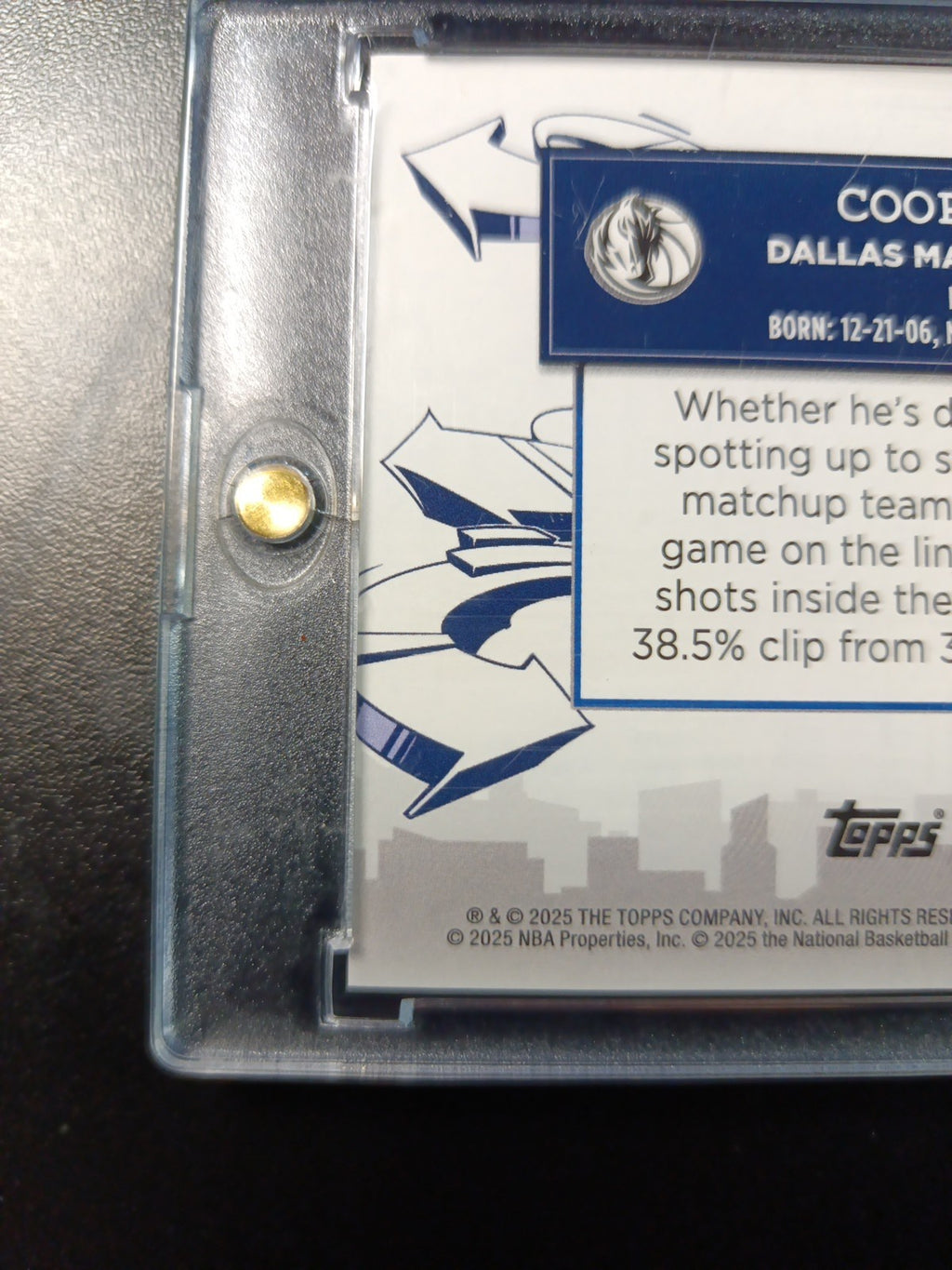 #1 Cooper Flagg Rookie Graffiti Clutch City Foil Card 2025-26 Topps Basketball