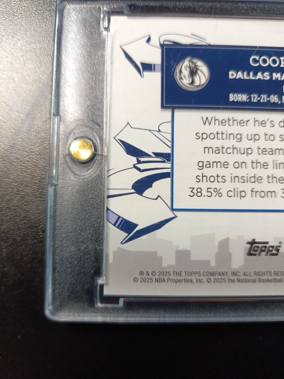 #1 Cooper Flagg Rookie Graffiti Clutch City Foil Card 2025-26 Topps Basketball