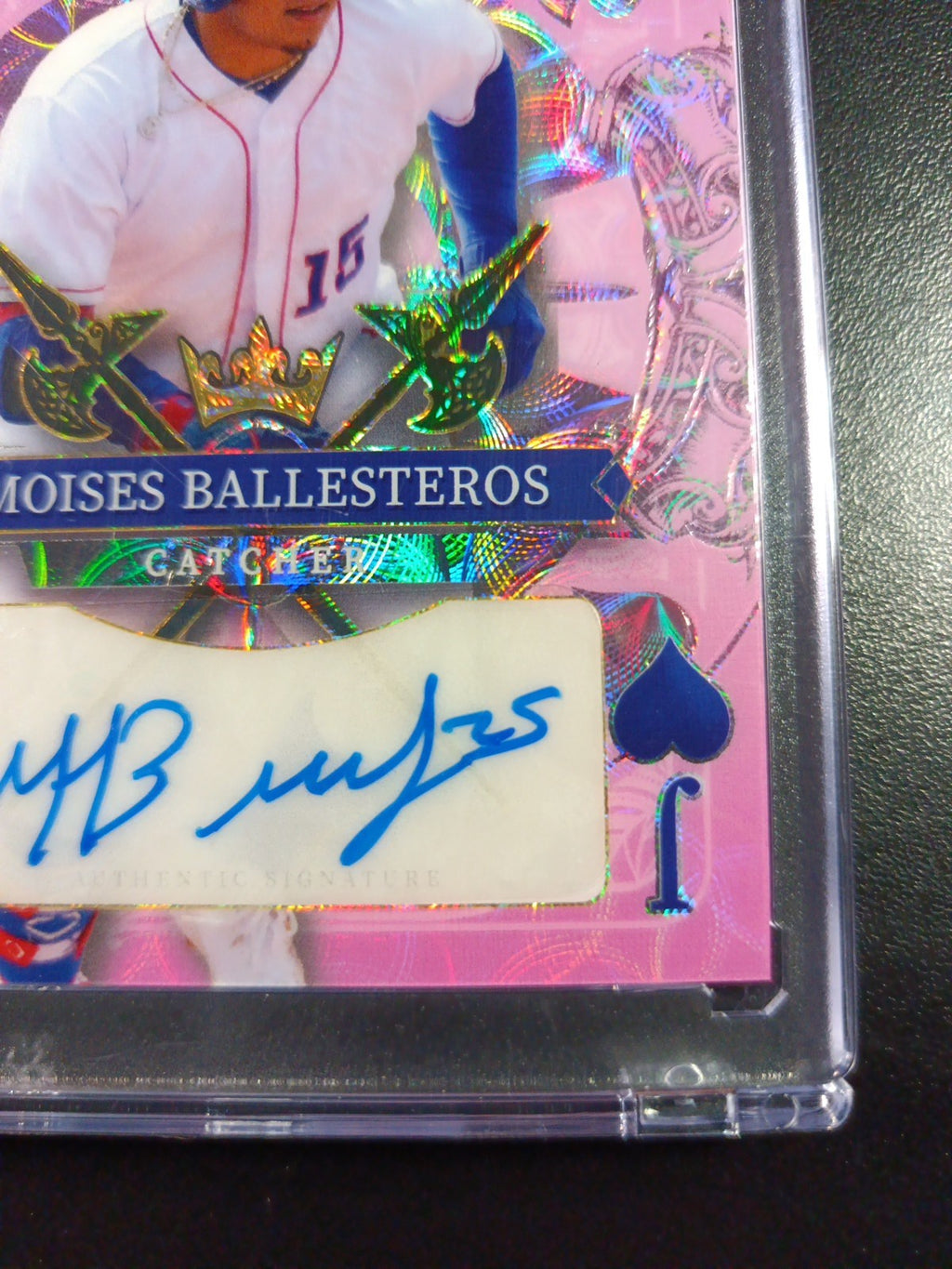 # 1/1 Autograph Moises Ballesteros Rookie Baseball Card Disco Prizm Refractor