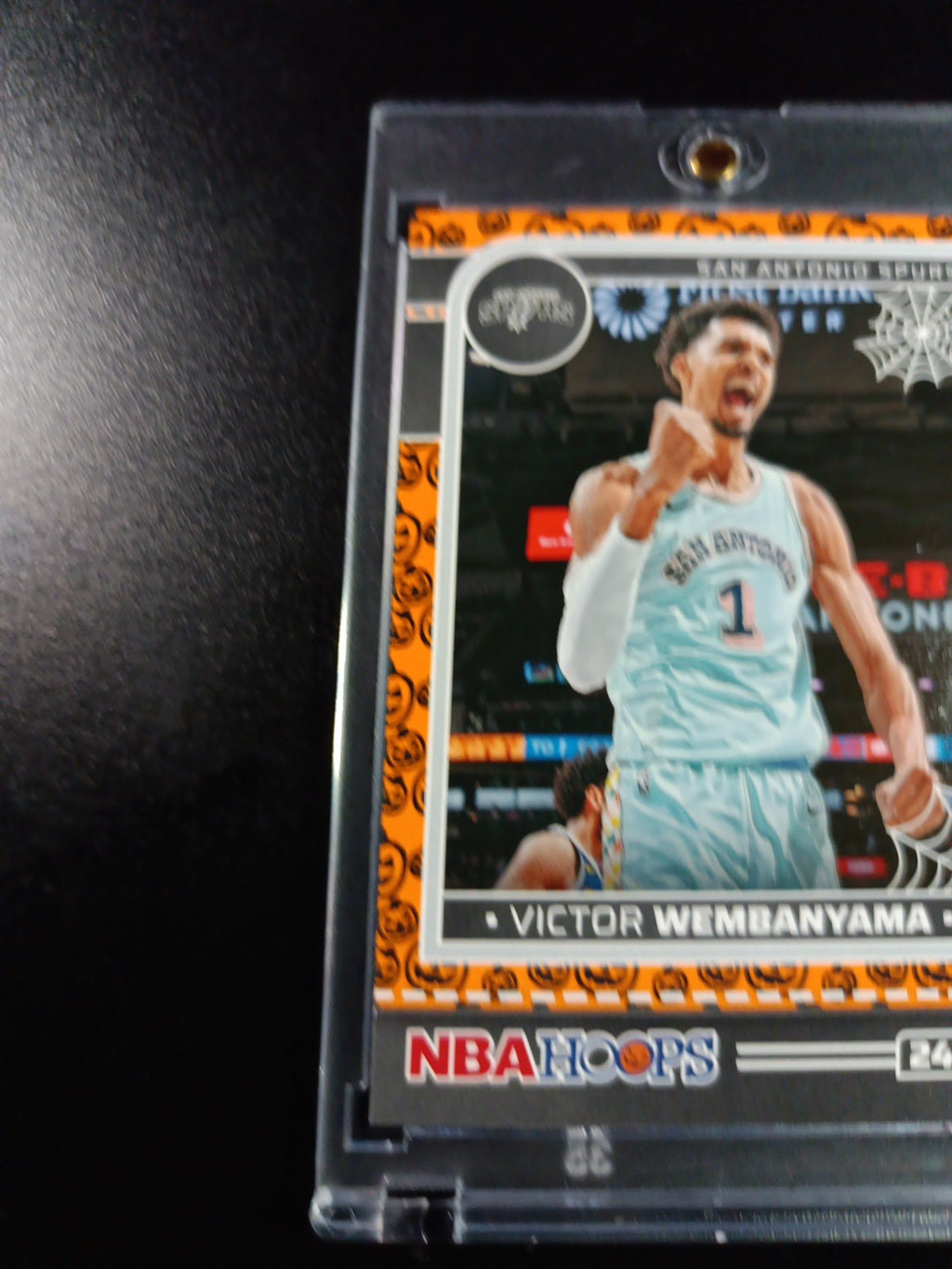 Orange Pumpkin Wembanyama Haunted Hoops Panini 2024-25 Basketball Card Spurs 