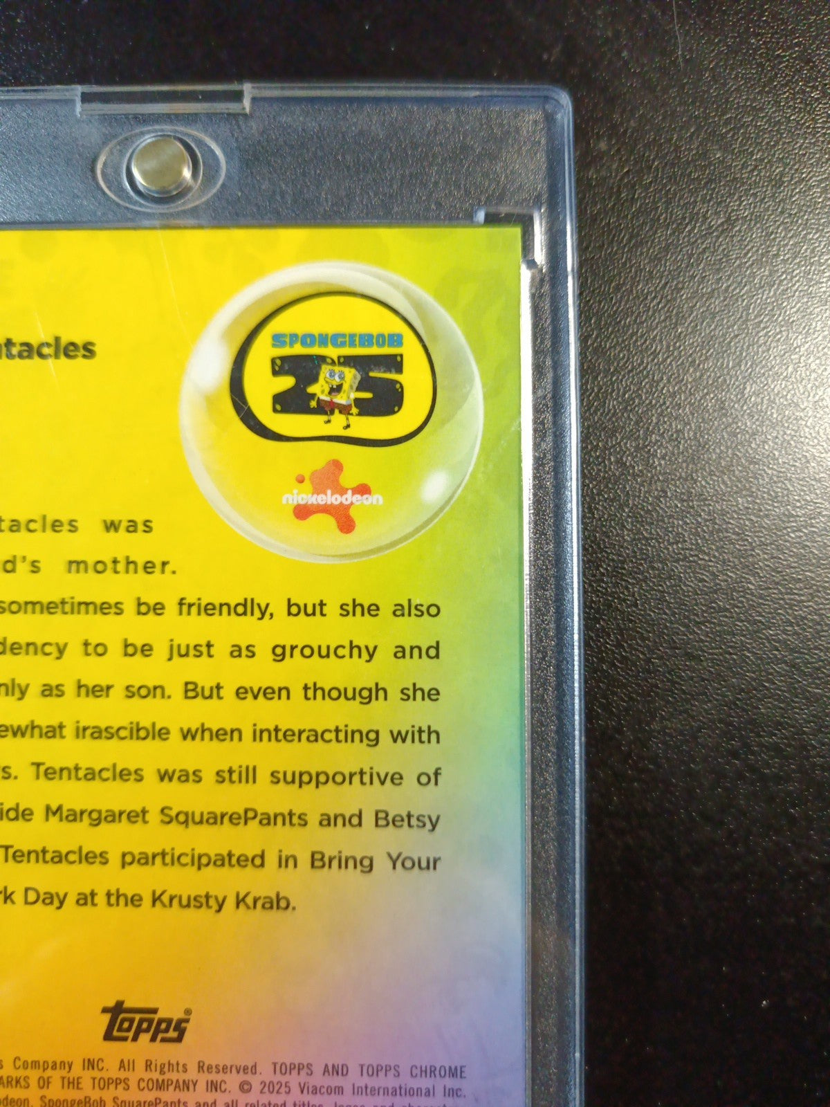 SpongeBob # /199 Mrs. Tentacles Aqua Lava Refractor Card Topps Chrome 