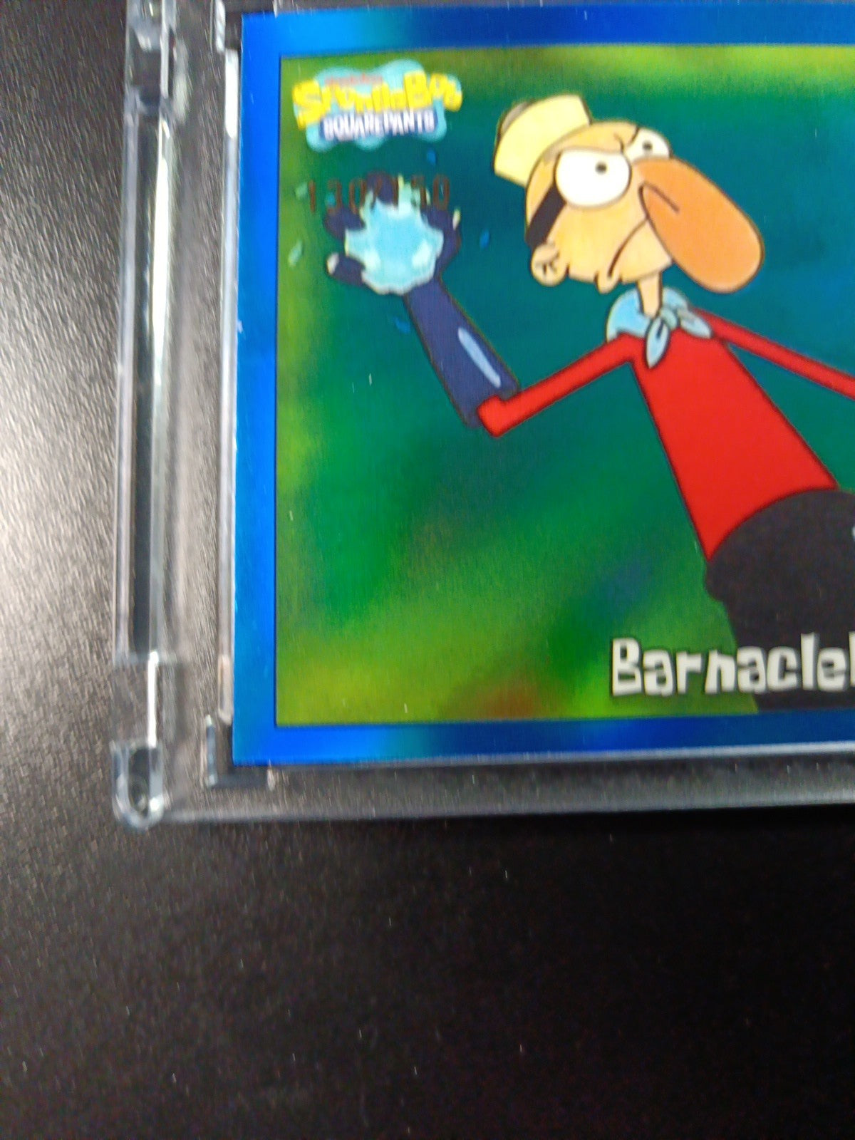 SpongeBob 130/150 Barnacleboy Mermaid Man Blue Refractor Card Topps Chrome /150