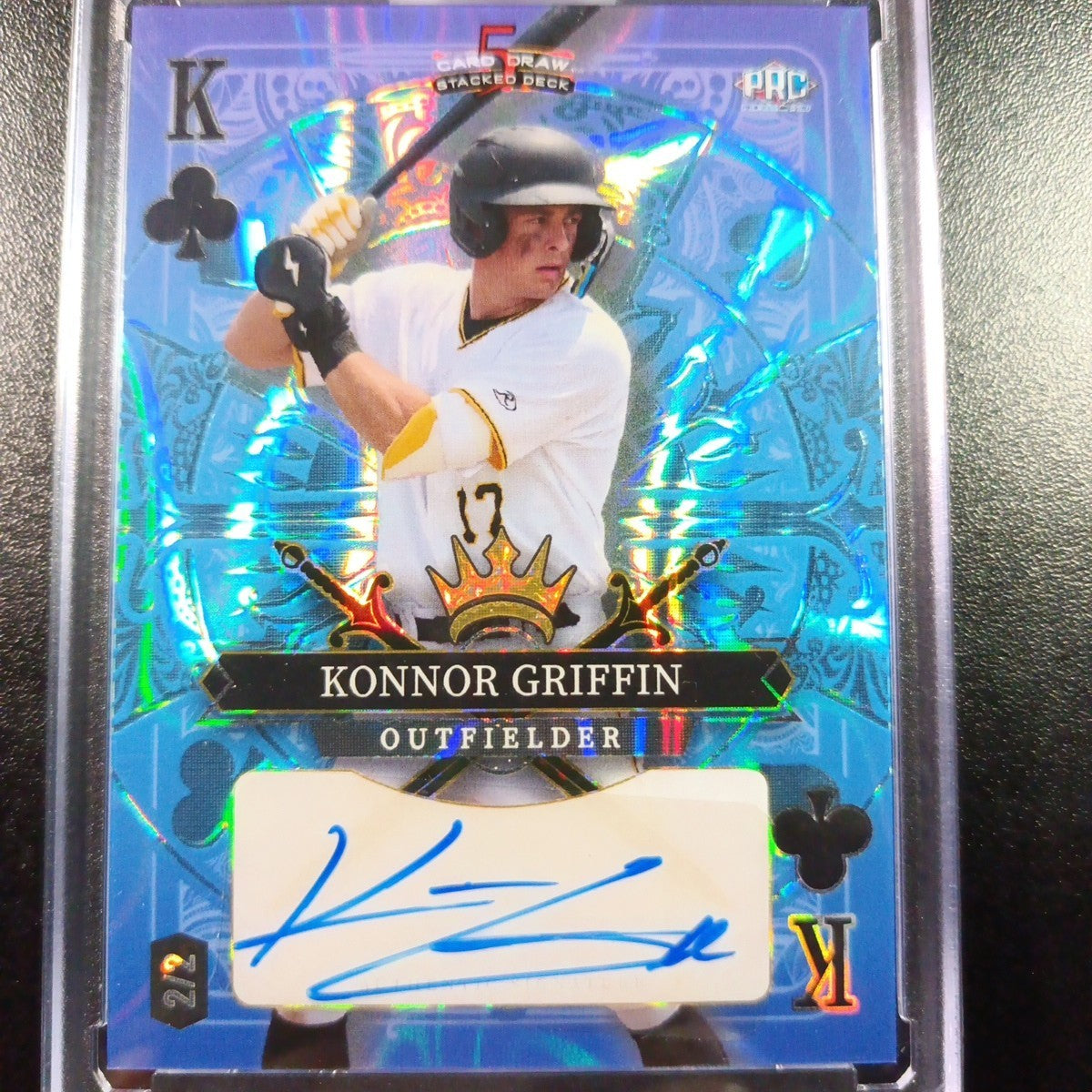 # 2/2 Autograph Konnor Griffin Blue Lava Prizm Refractor Baseball Wild Card